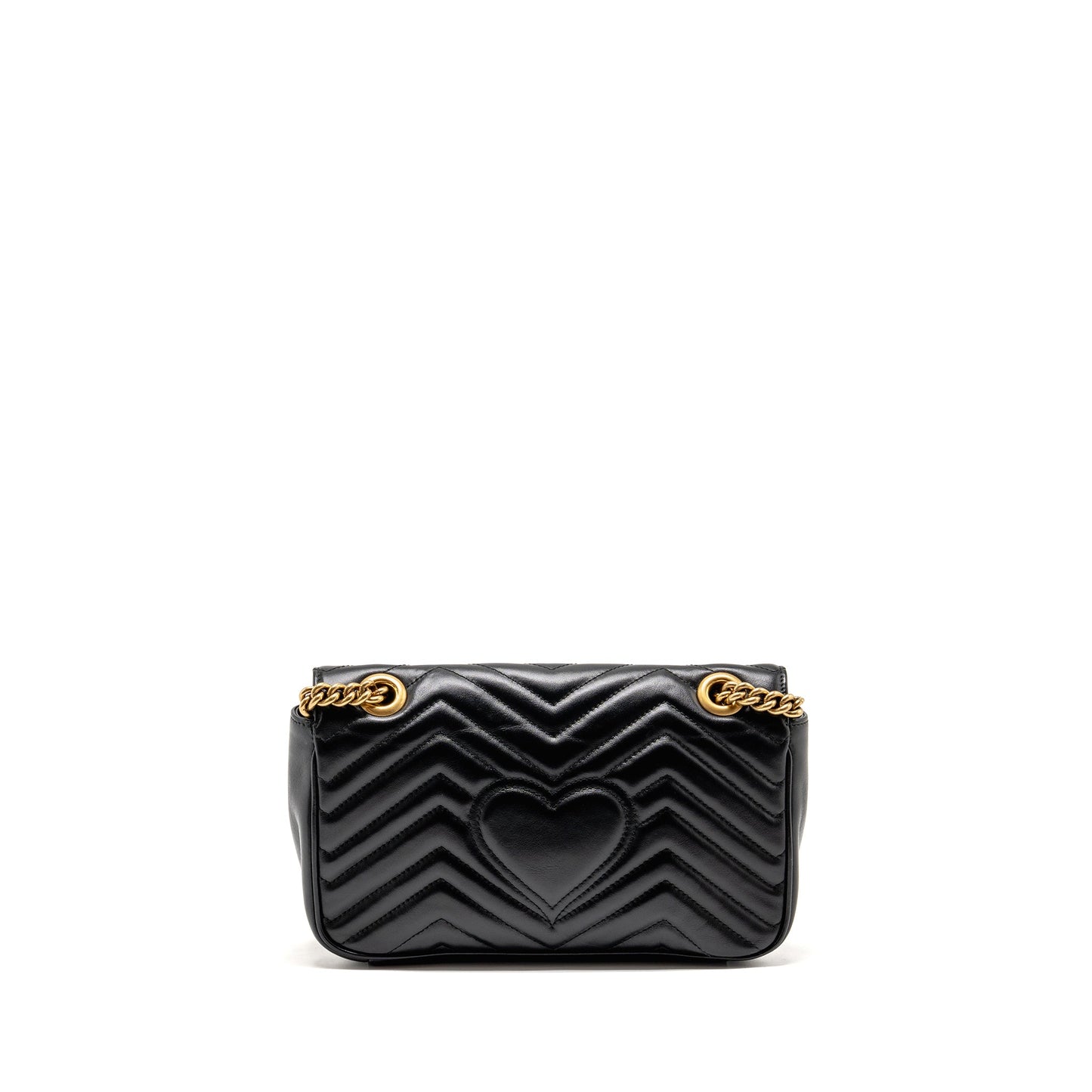 Gucci Medium GG Marmont shoulder Bag Calfskin Black GHW