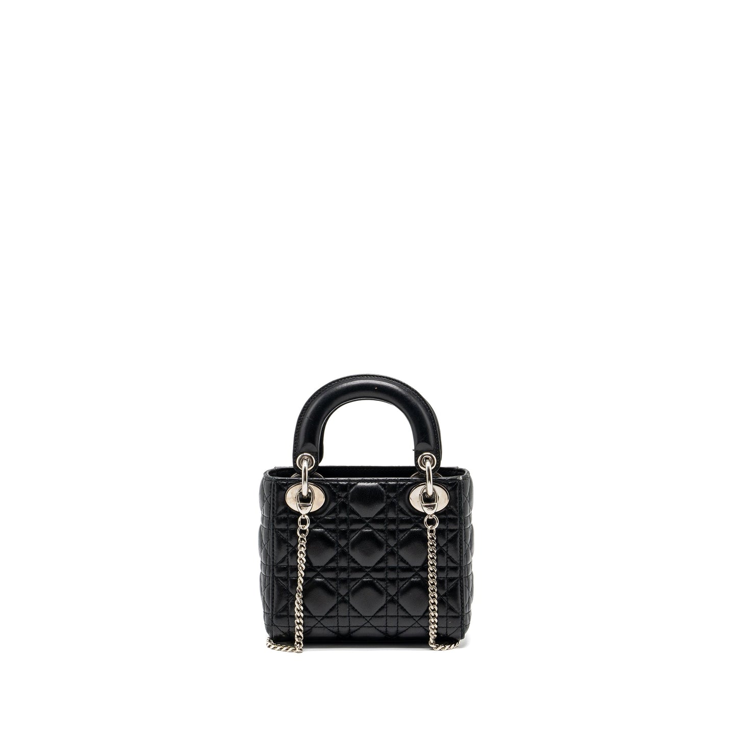 Luxury Dior Mini Lady Luxury Dior Lambskin Black SHW