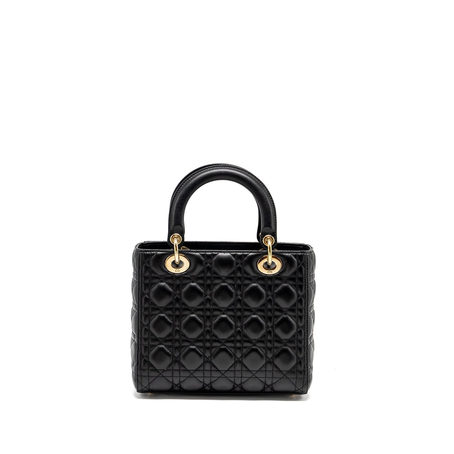 Luxury Dior Medium Lady Luxury Dior Lambskin Black LGHW