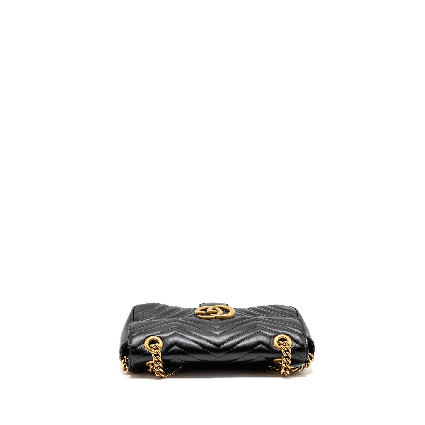 Gucci Medium GG Marmont shoulder Bag Calfskin Black GHW