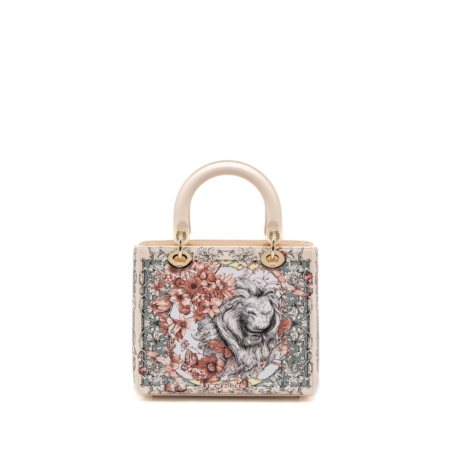Luxury Dior Medium Lady Luxury Dior Bag Limited Edition Calfskin Pink/Multicolour LGHW