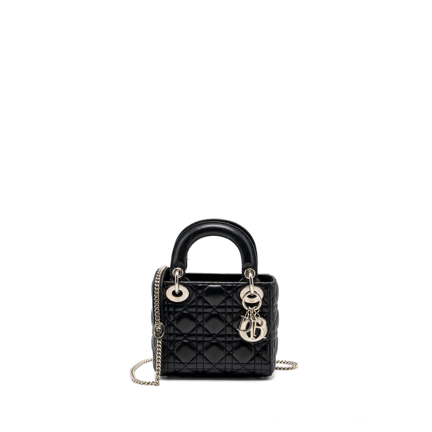 Luxury Dior Mini Lady Luxury Dior Lambskin Black SHW