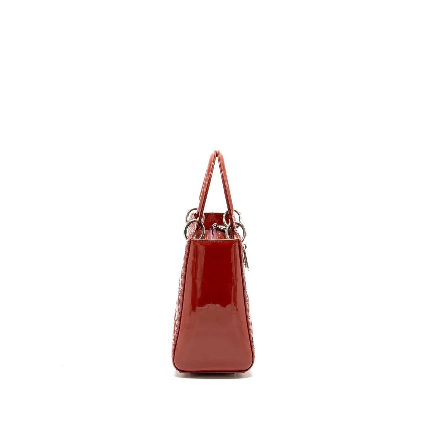 Luxury Dior medium lady Luxury Dior patent dark pink SHW