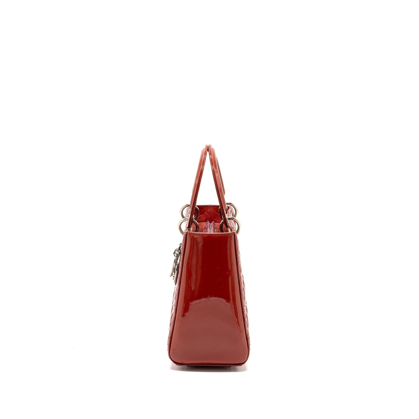 Luxury Dior medium lady Luxury Dior patent dark pink SHW