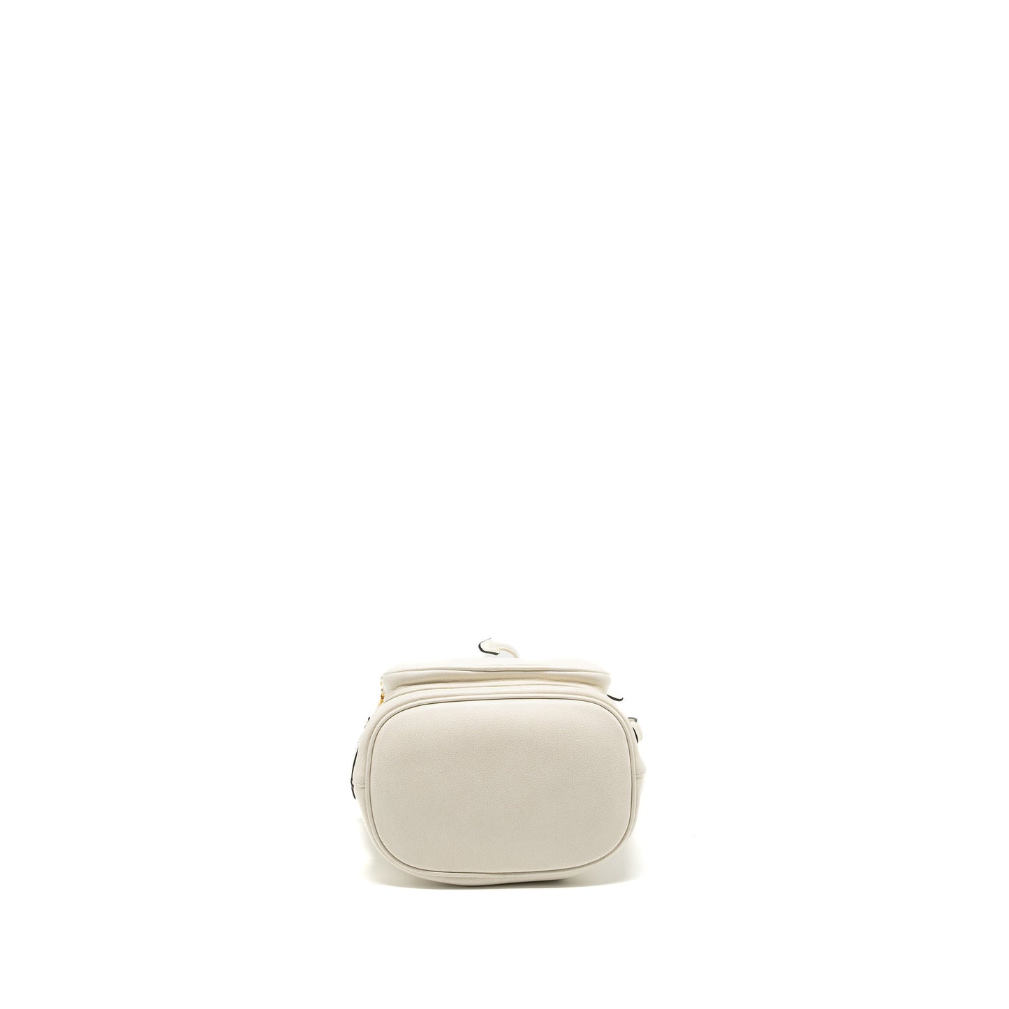 Prada Drawstring Bucket Bag Calfskin White GHW