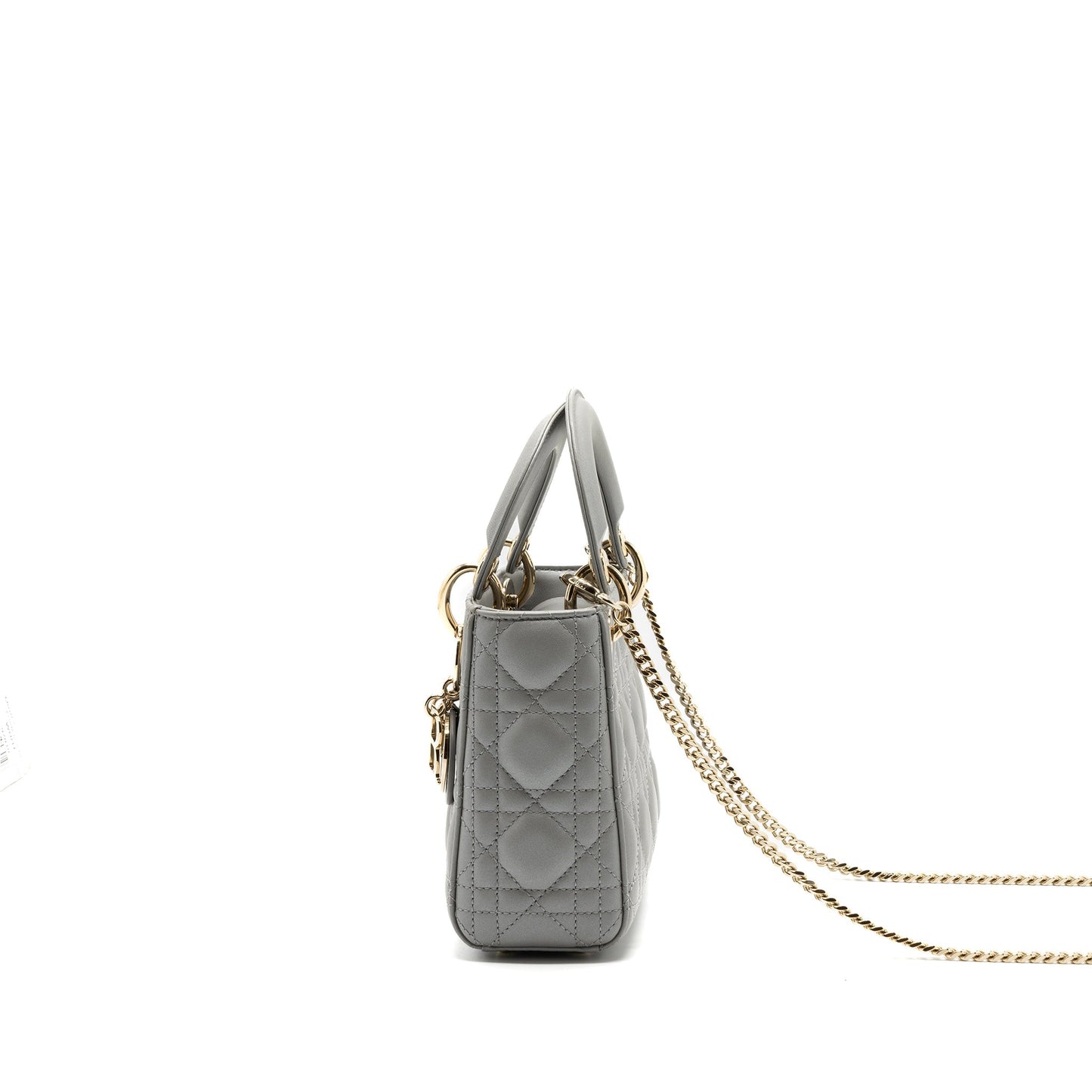 Luxury Dior Mini Lady Luxury Dior Lambskin Grey LGHW