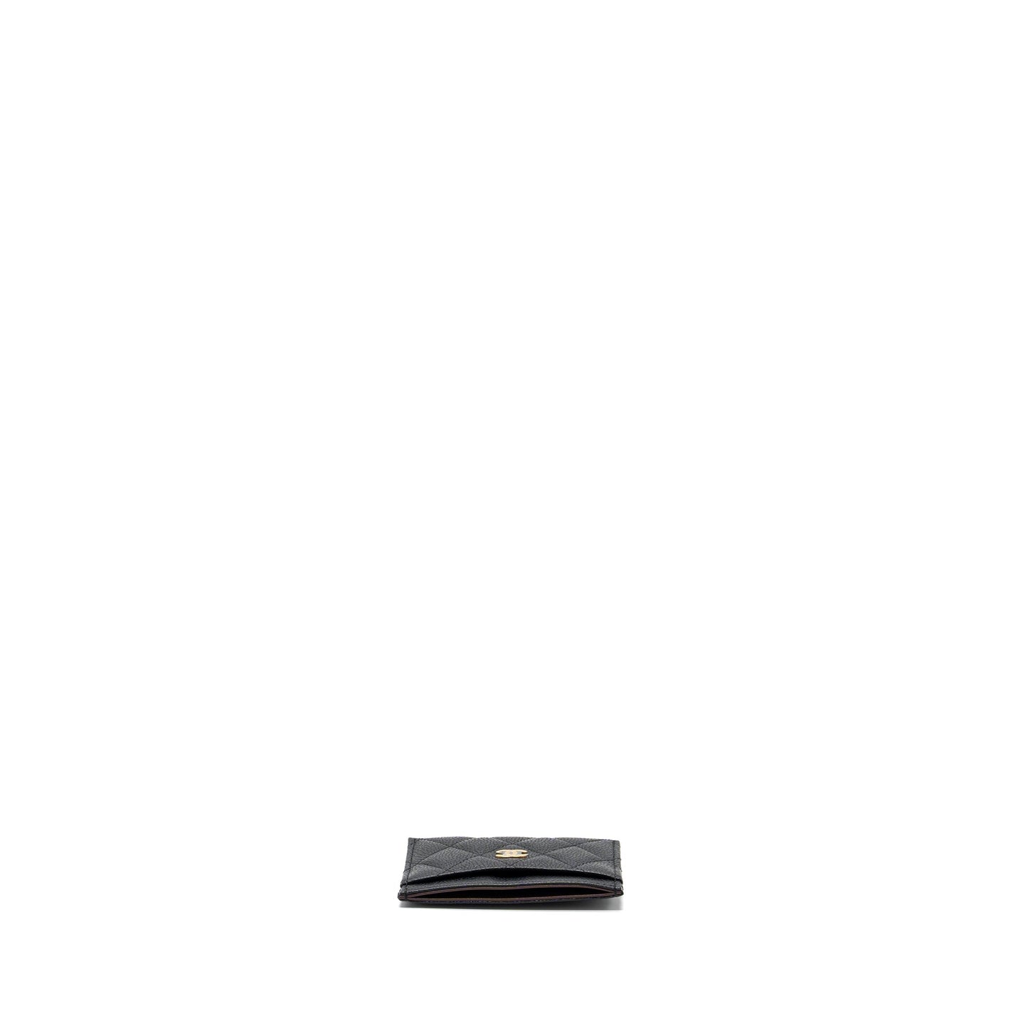 Chanel classic card holder caviar black GHW (microchip )