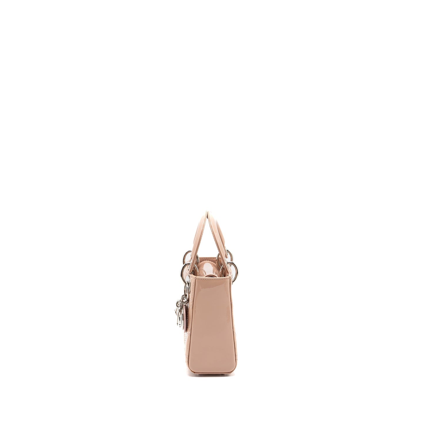 Luxury Dior Mini Lady Luxury Dior Patent Leather Light Pink SHW