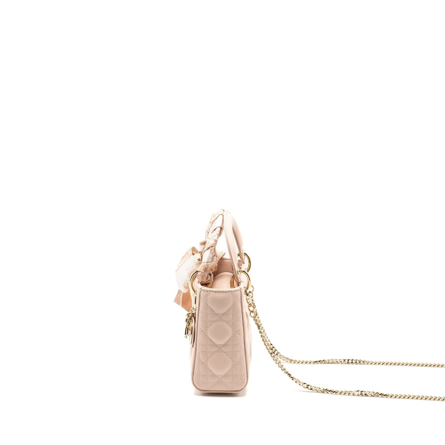 Luxury Dior Mini Lady Luxury Dior Lambskin Powder Pink LGHW