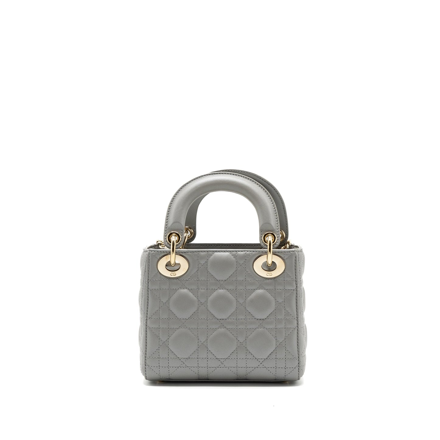 Luxury Dior Mini Lady Luxury Dior Lambskin Grey LGHW