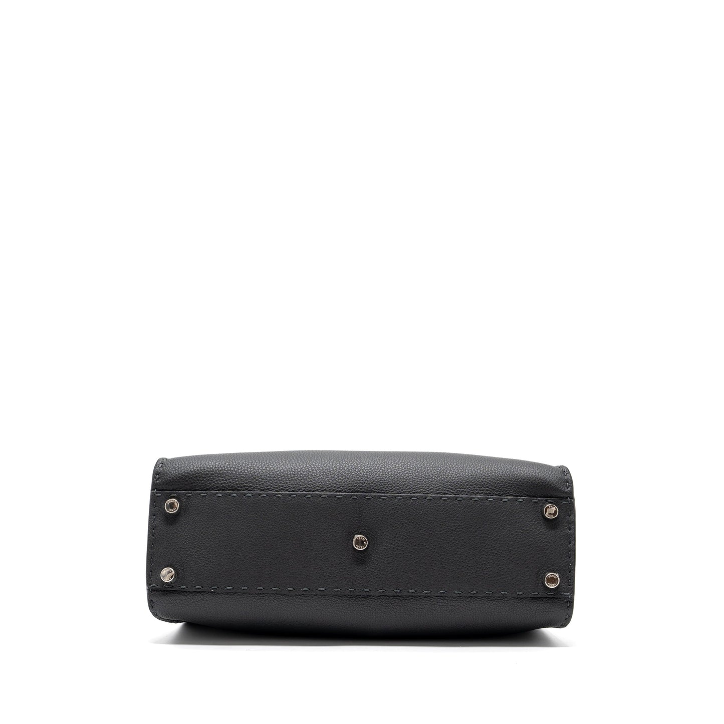 Fendi Medium Peekaboo Bag Selleria Leather Black SHW