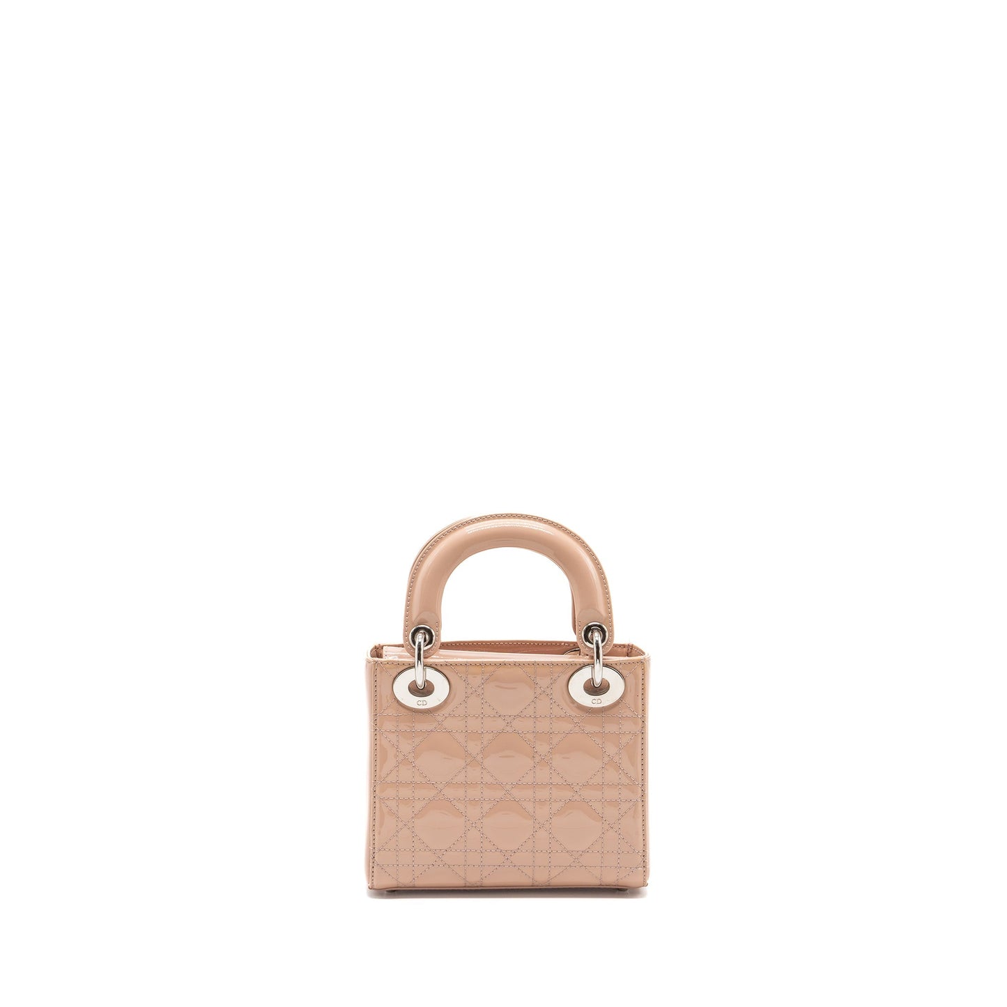 Luxury Dior Mini Lady Luxury Dior Patent Leather Light Pink SHW