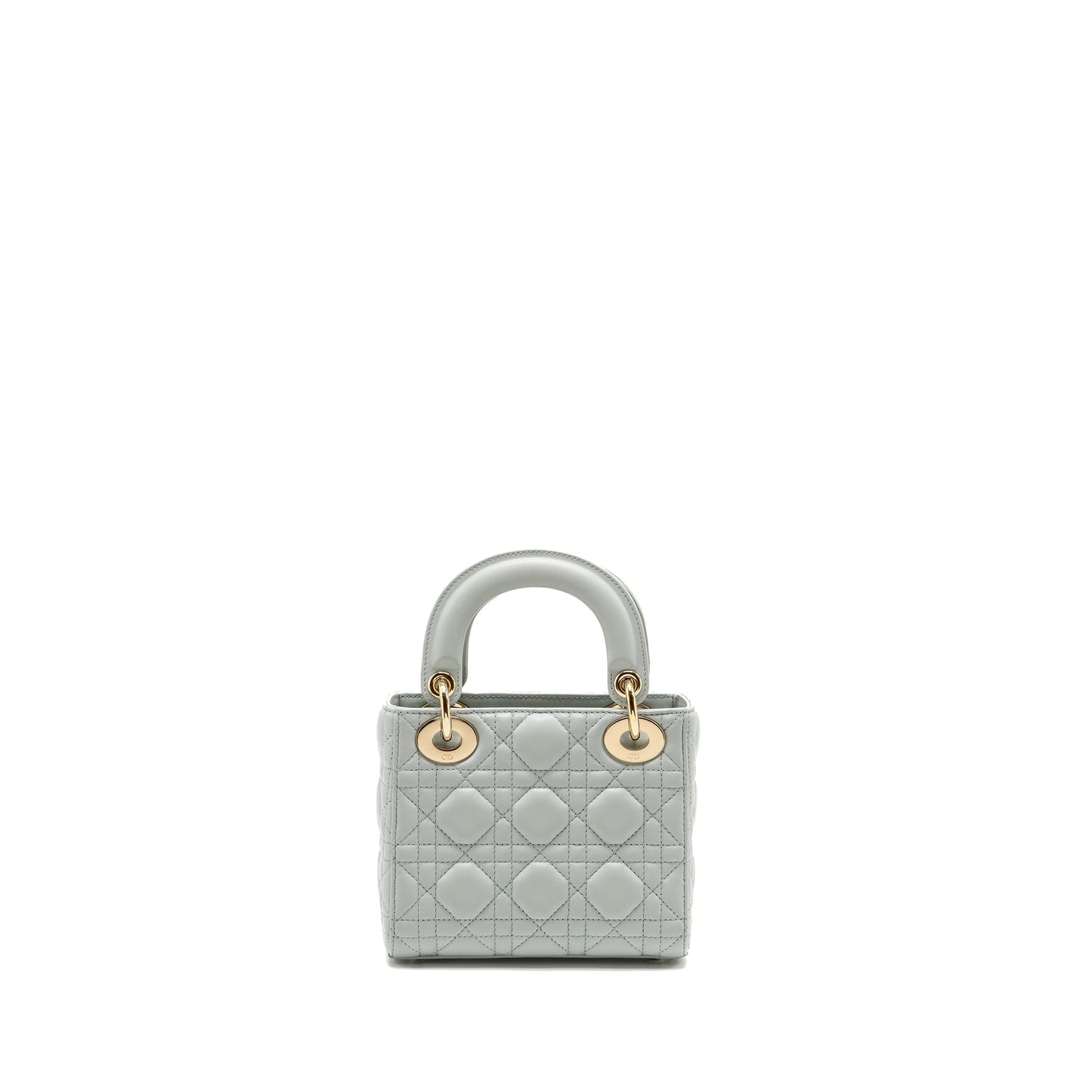 Luxury Dior Mini Lady Luxury Dior Lambskin Light Blue LGHW