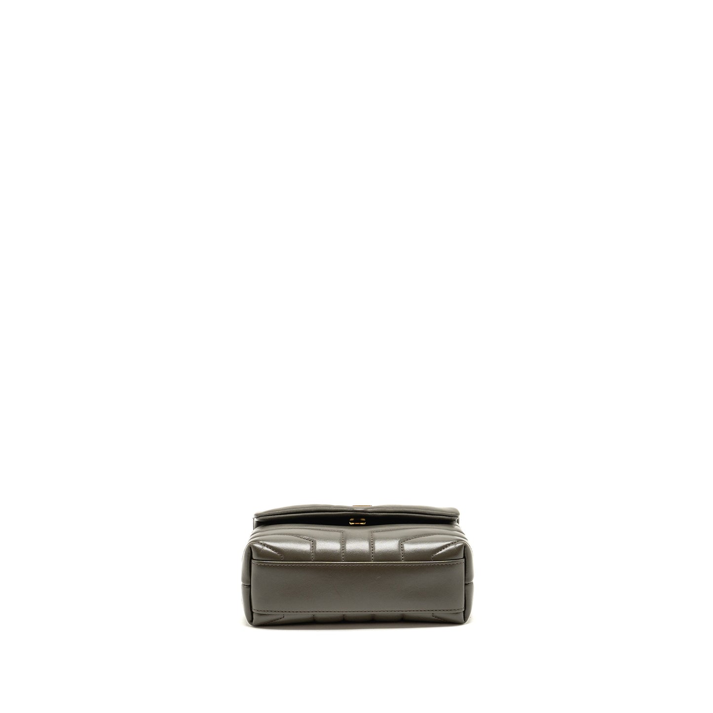 Saint Laurent/YSL Mini Toy Loulou Strap Bag Calfskin Dark Green GHW