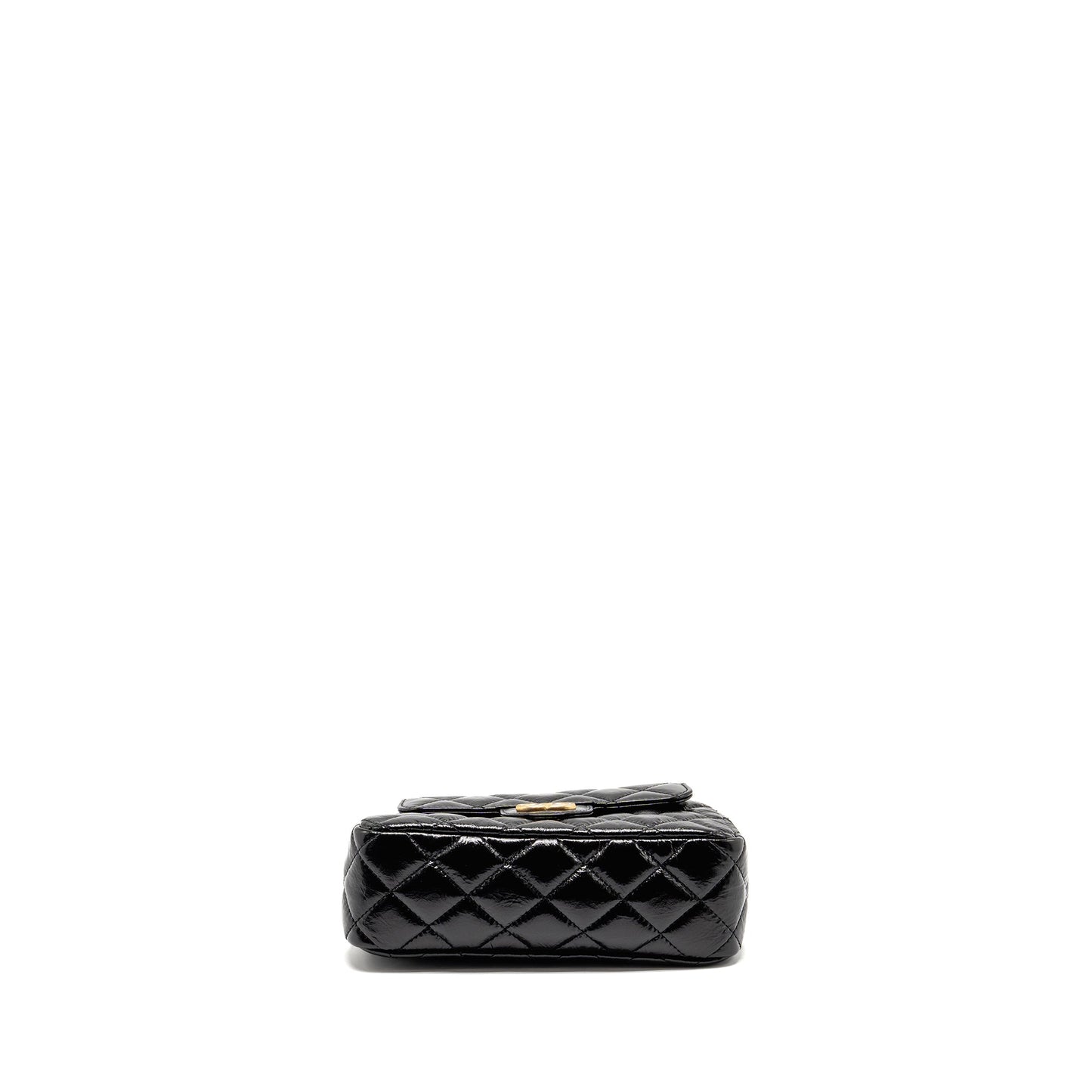 Chanel 23C Small Hobo Bag Shiny Calfskin Black Brushed GHW (Microchip)