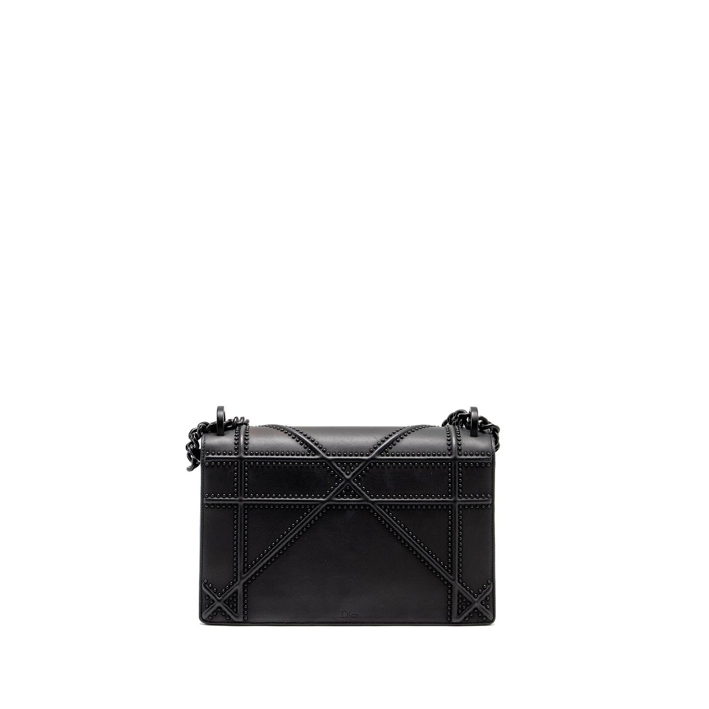 Luxury Dior Medium Studded Luxury Diorama Calfskin So Black