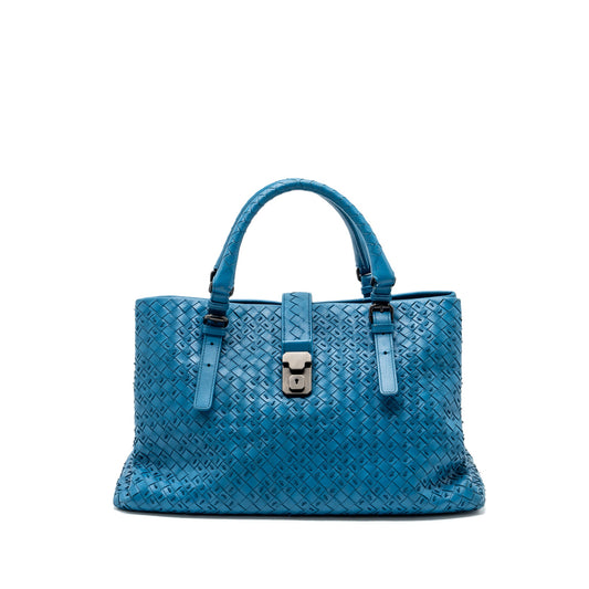 Bottega veneta large tote bag Nappa blue ruthenium hardware