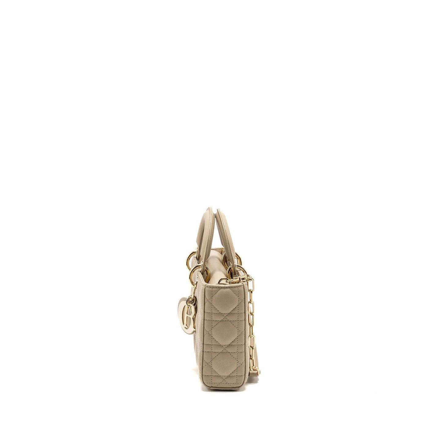 Luxury Dior Medium Lady D-Joy Bag Lambskin Beige LGHW