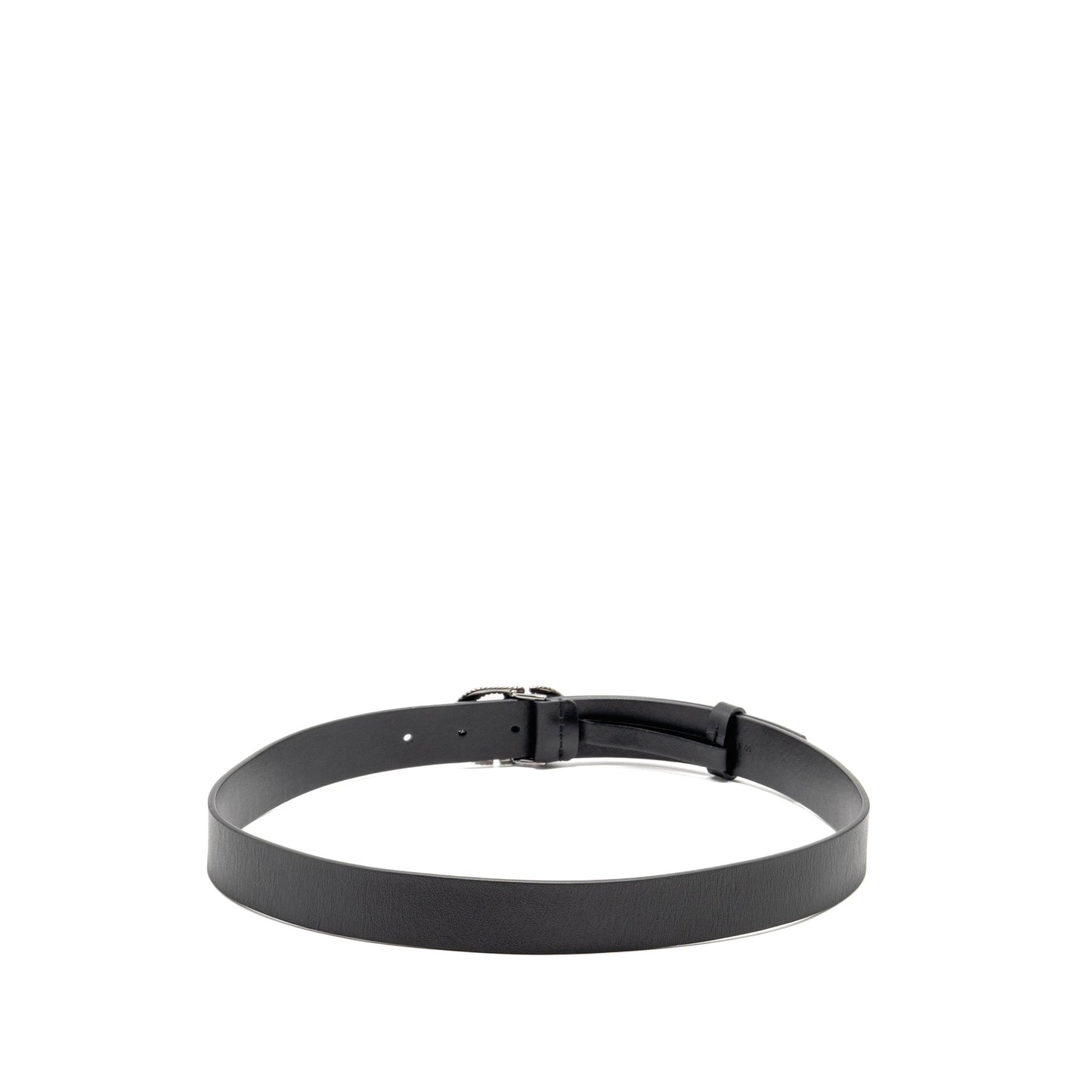 Dior Size 85 Crystal CD 25mm Belt Calfskin Black with Black Hardware