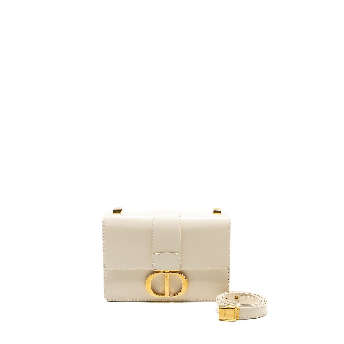 Luxury Dior 30 Montaigne Bag calfskin white GHW