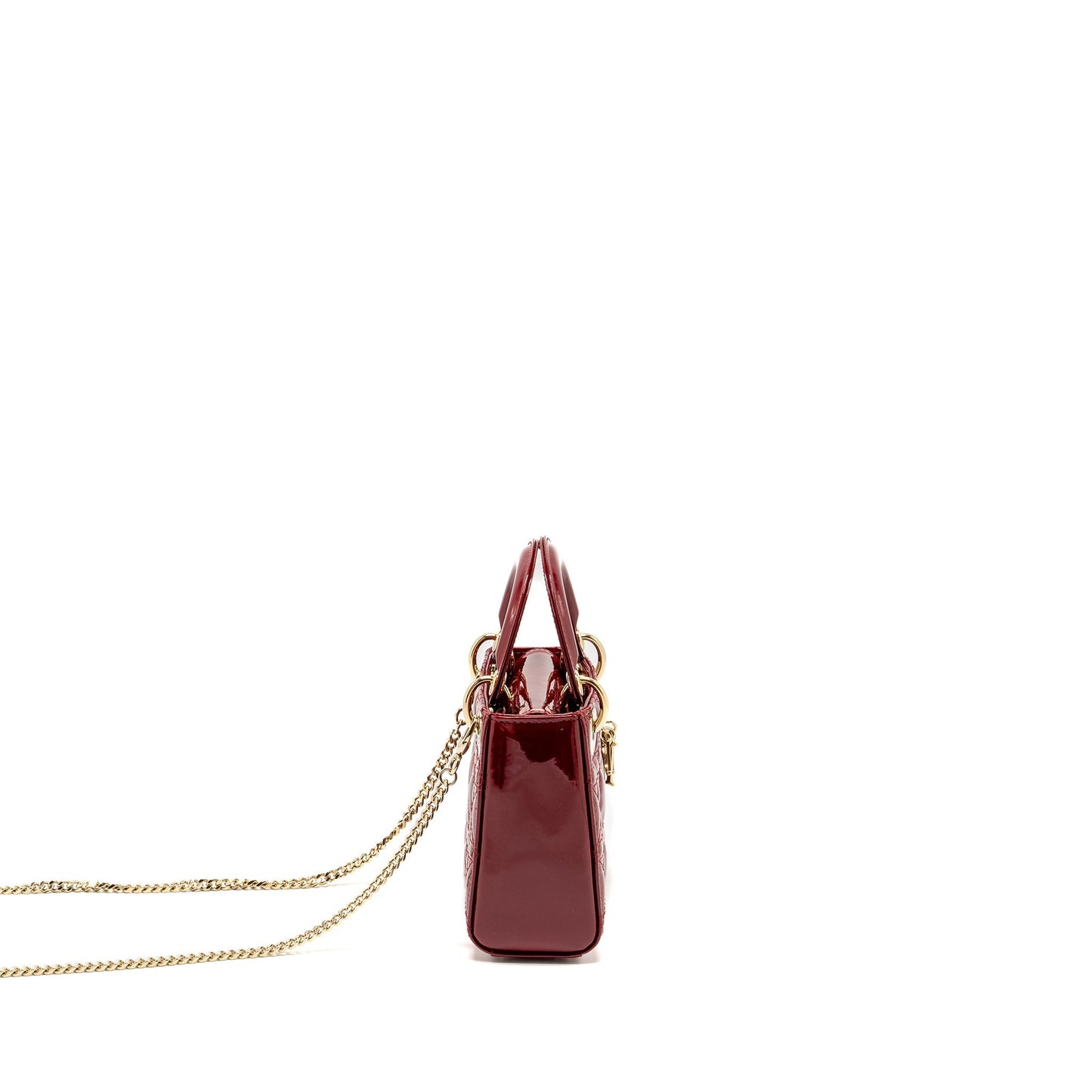 Luxury Dior Mini Lady Luxury Dior Patent Red LGHW
