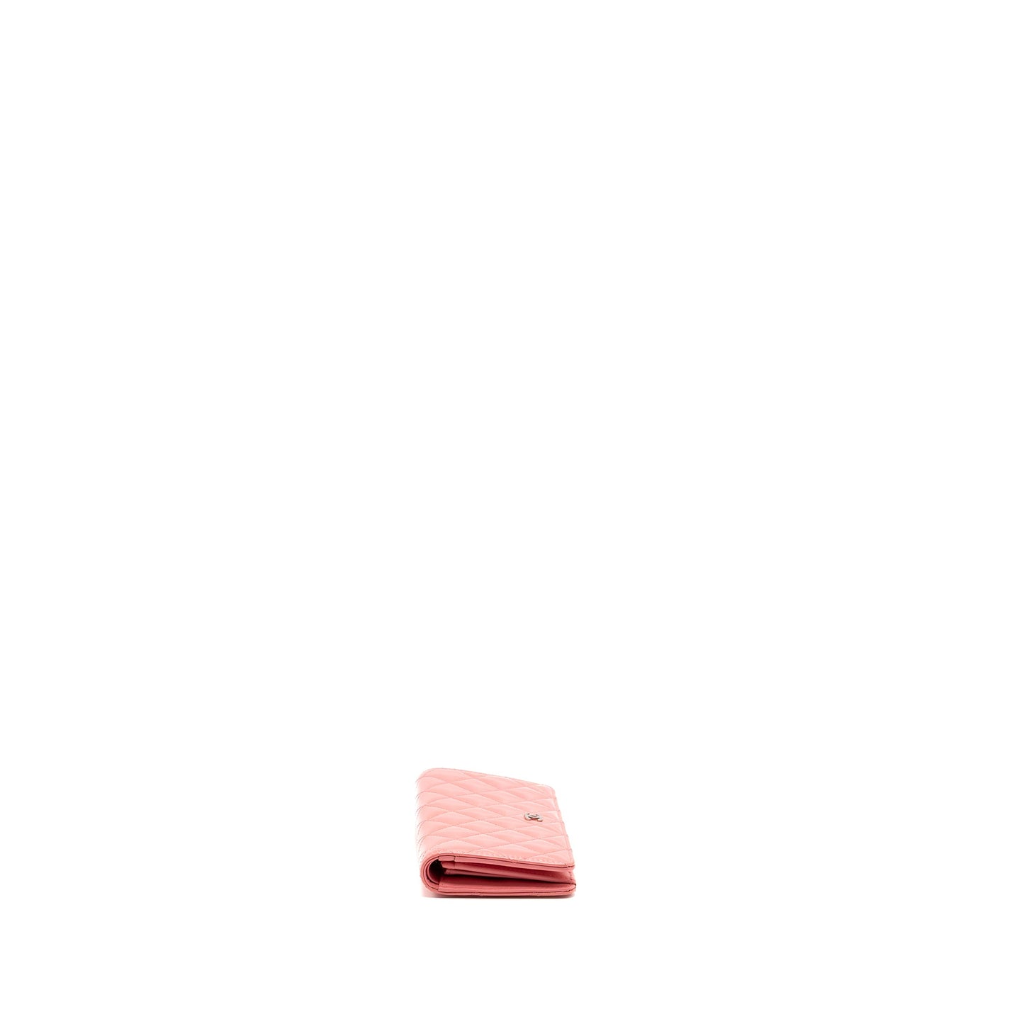 Chanel quilted long wallet patent leather pink SHW