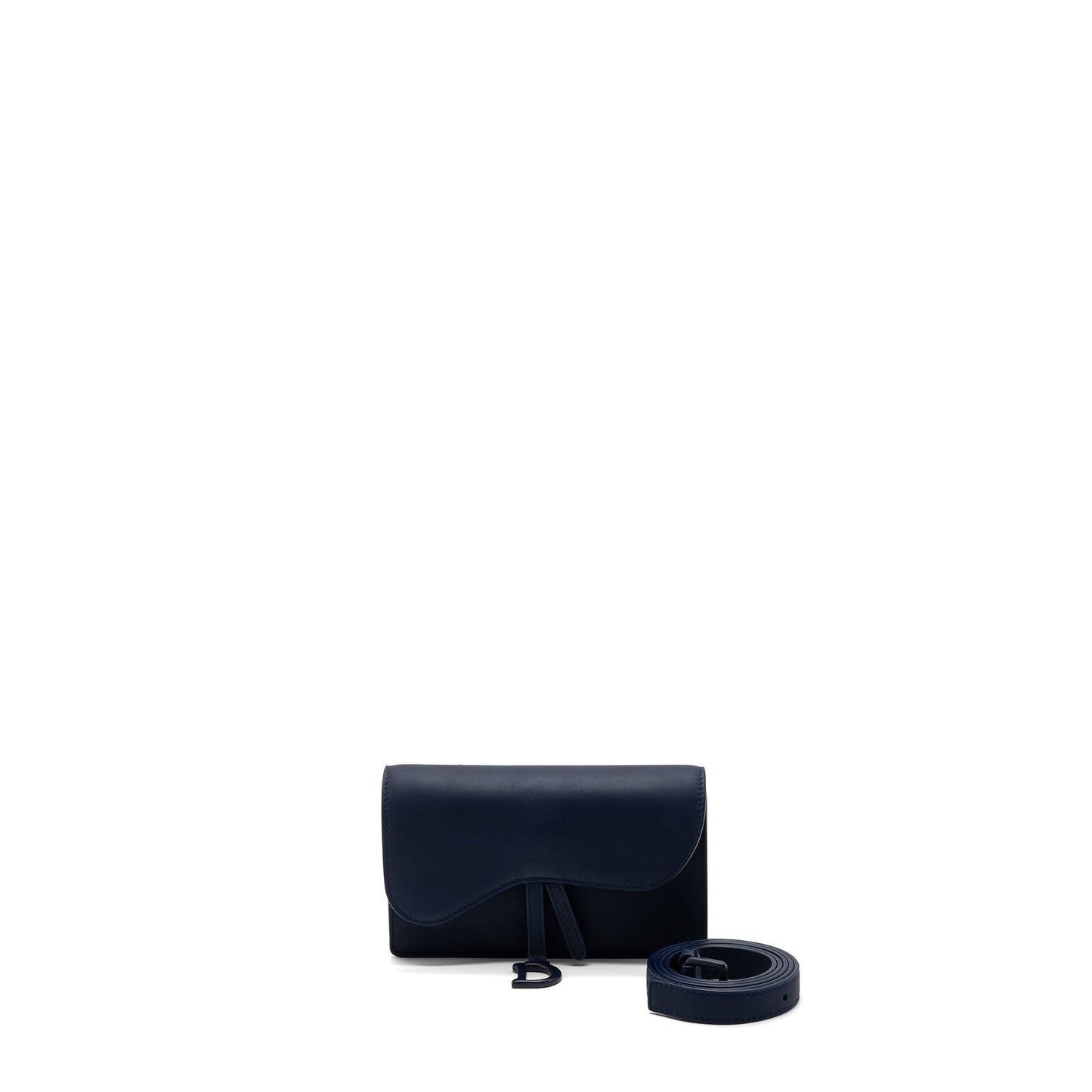Luxury Dior saddle belt pouch calfskin blue with blue hardware