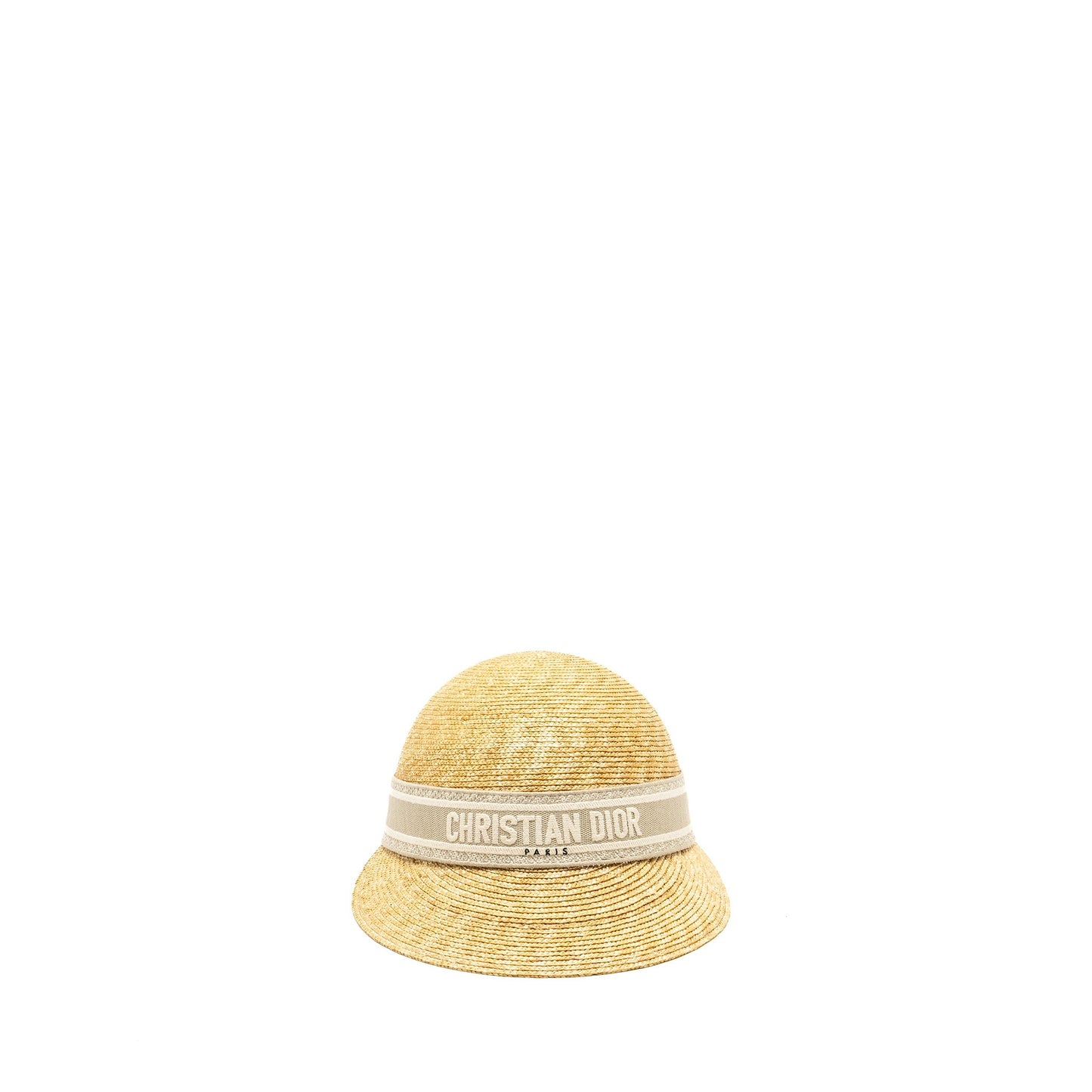 Luxury Dior Size 57 Raffia Cap Grey/Multicolour
