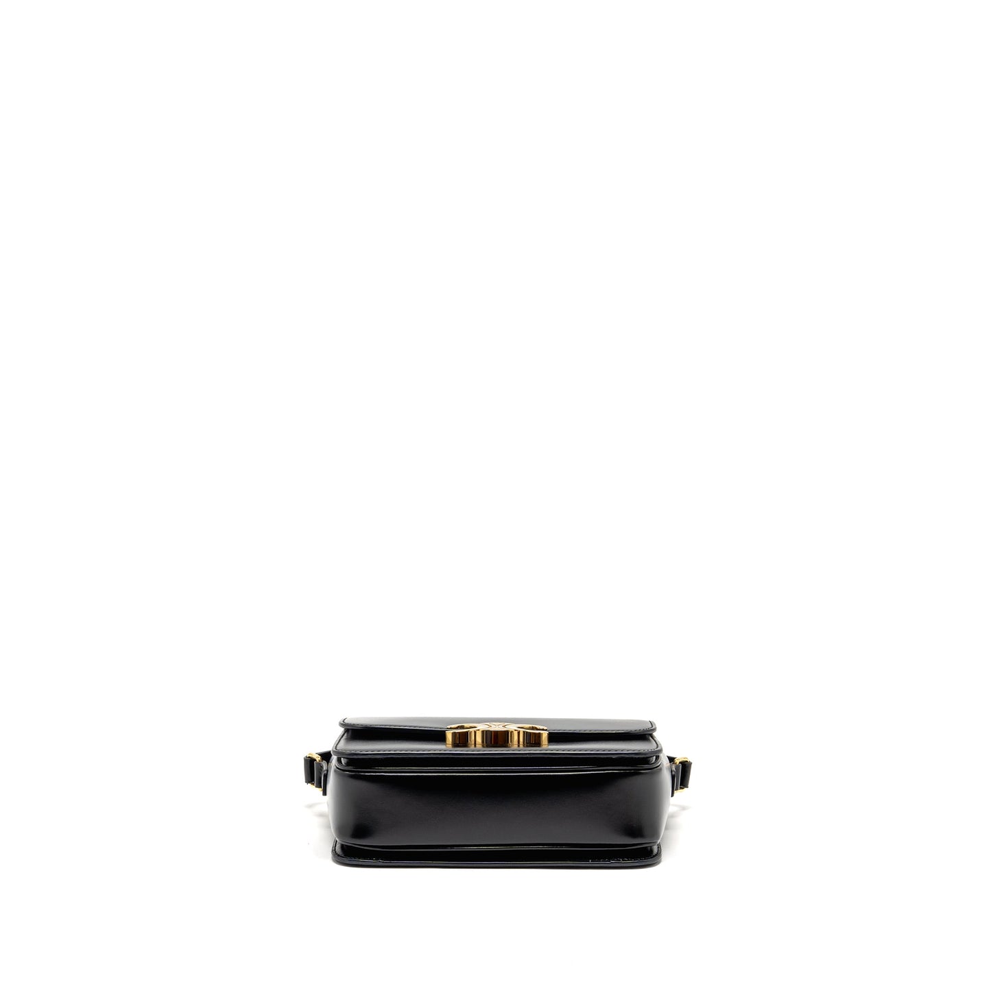 Celine Teen Triomphe Bag Shiny Calfskin Black GHW