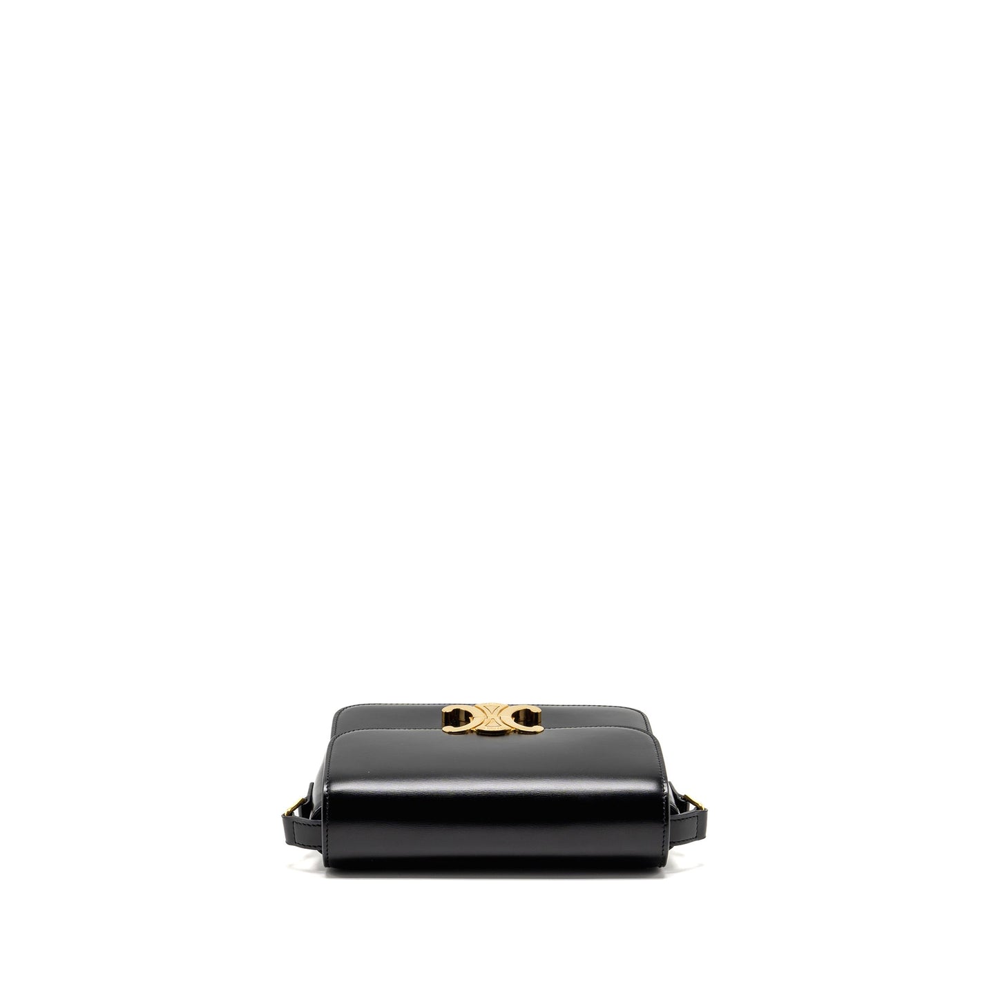 Celine Teen Triomphe Bag Shiny Calfskin Black GHW