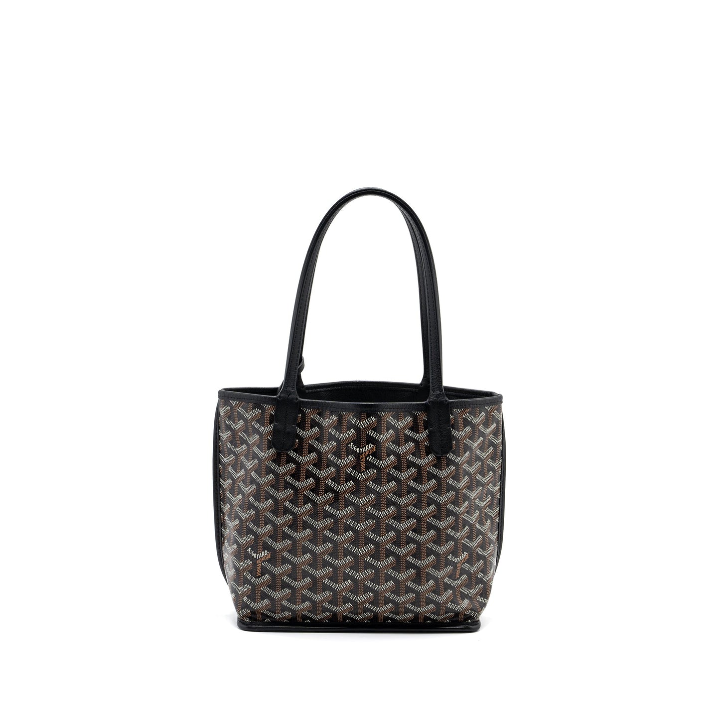 Goyard Anjou Mini Bag Cavas/calfskin Black SHW