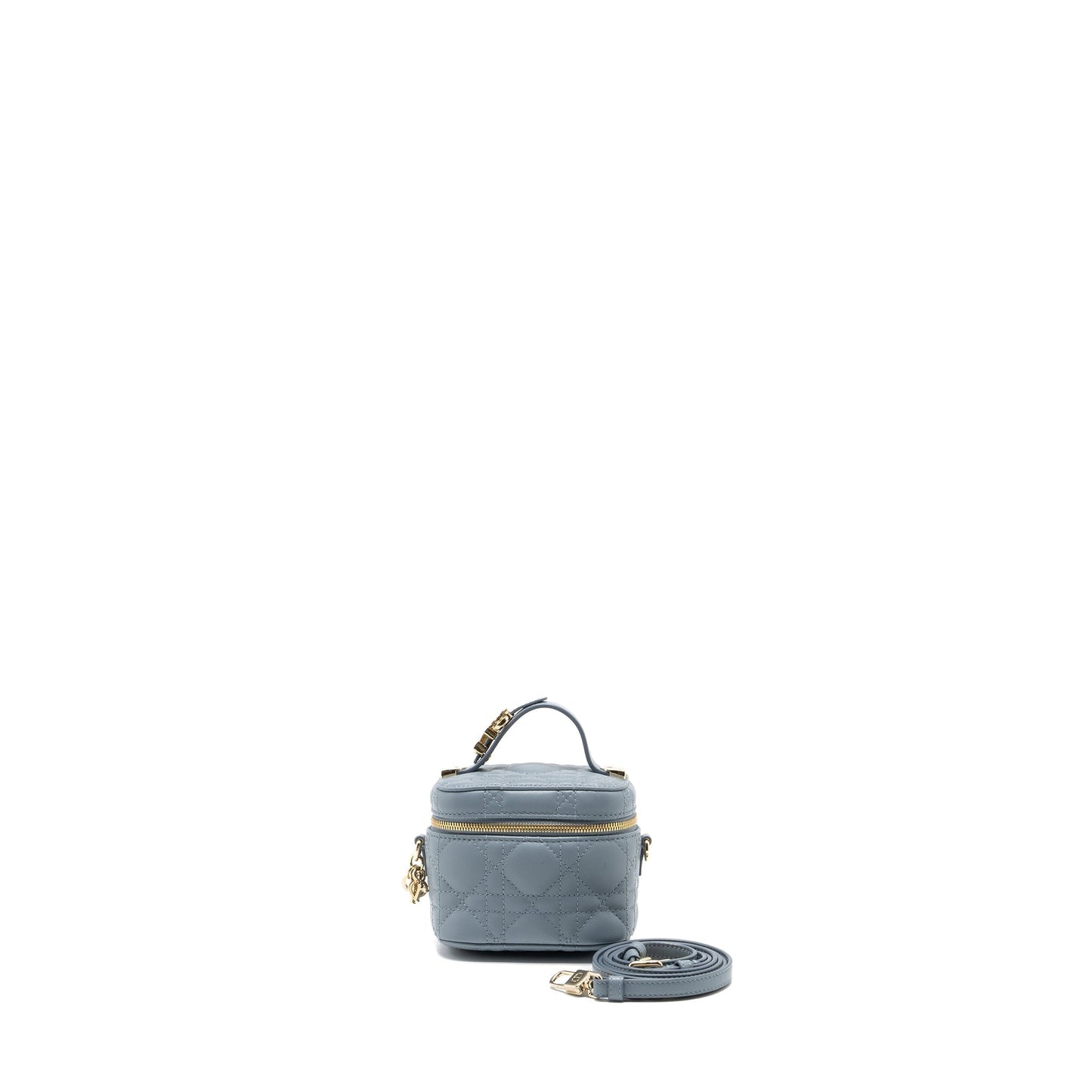 Luxury Dior Micro Lady Luxury Dior Vanity Case Lambskin Light Grey LGHW