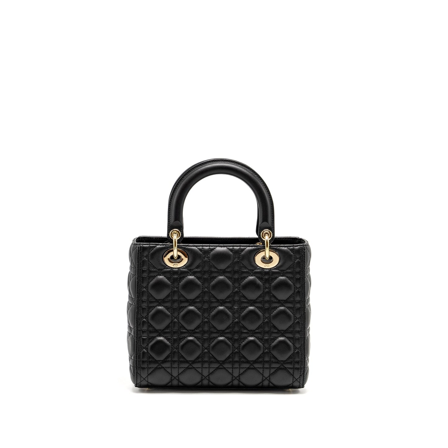 Luxury Dior Medium Lady Luxury Dior Lambskin Black LGHW