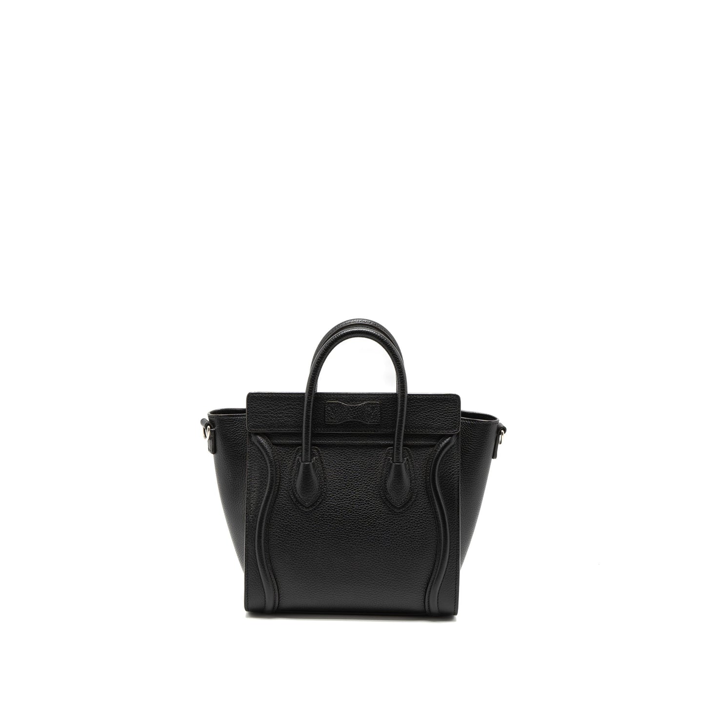 Celine Nano Luggage Bag Calfskin Black SHW