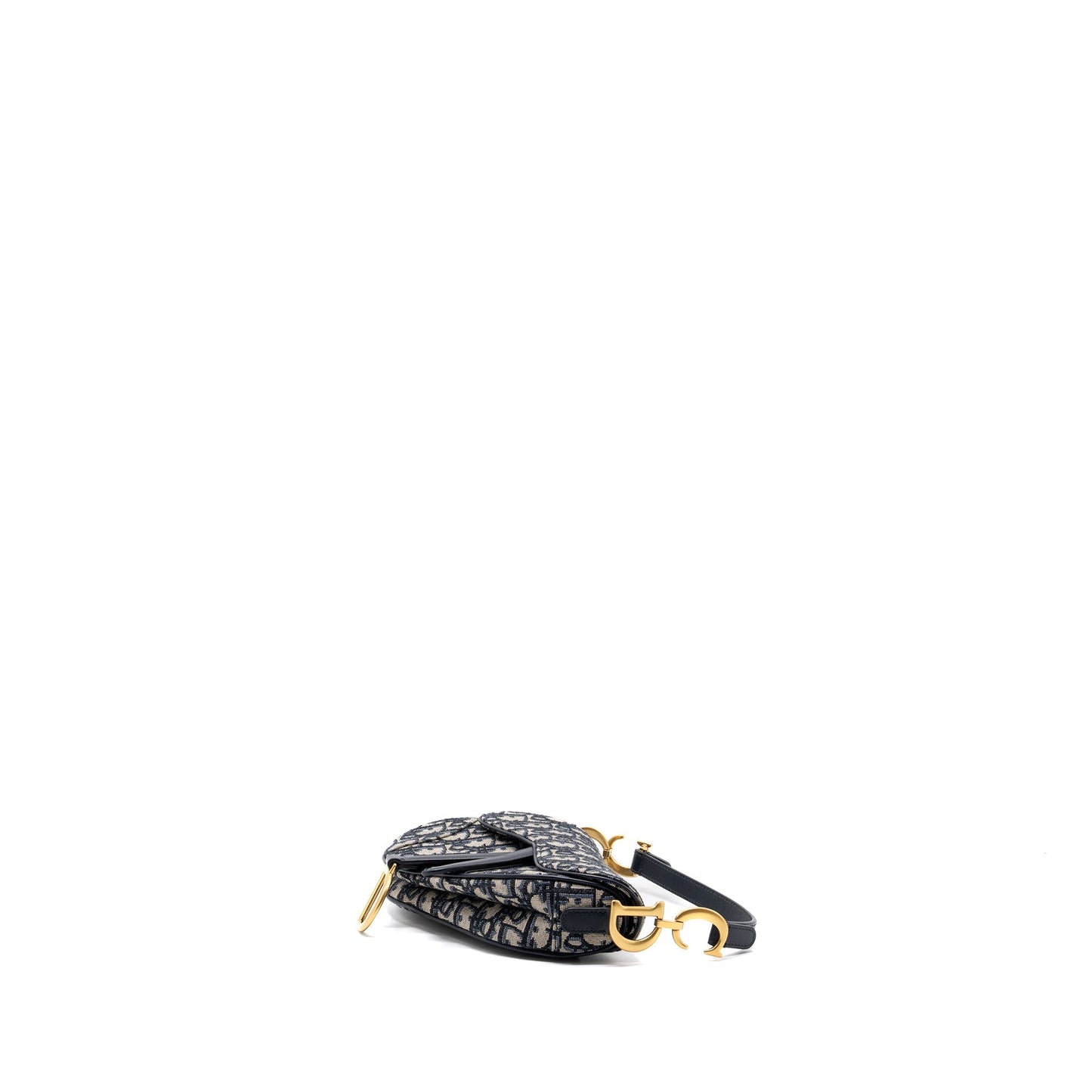 Luxury Dior Mini Saddle Bag Blue Oblique Jacquard GHW