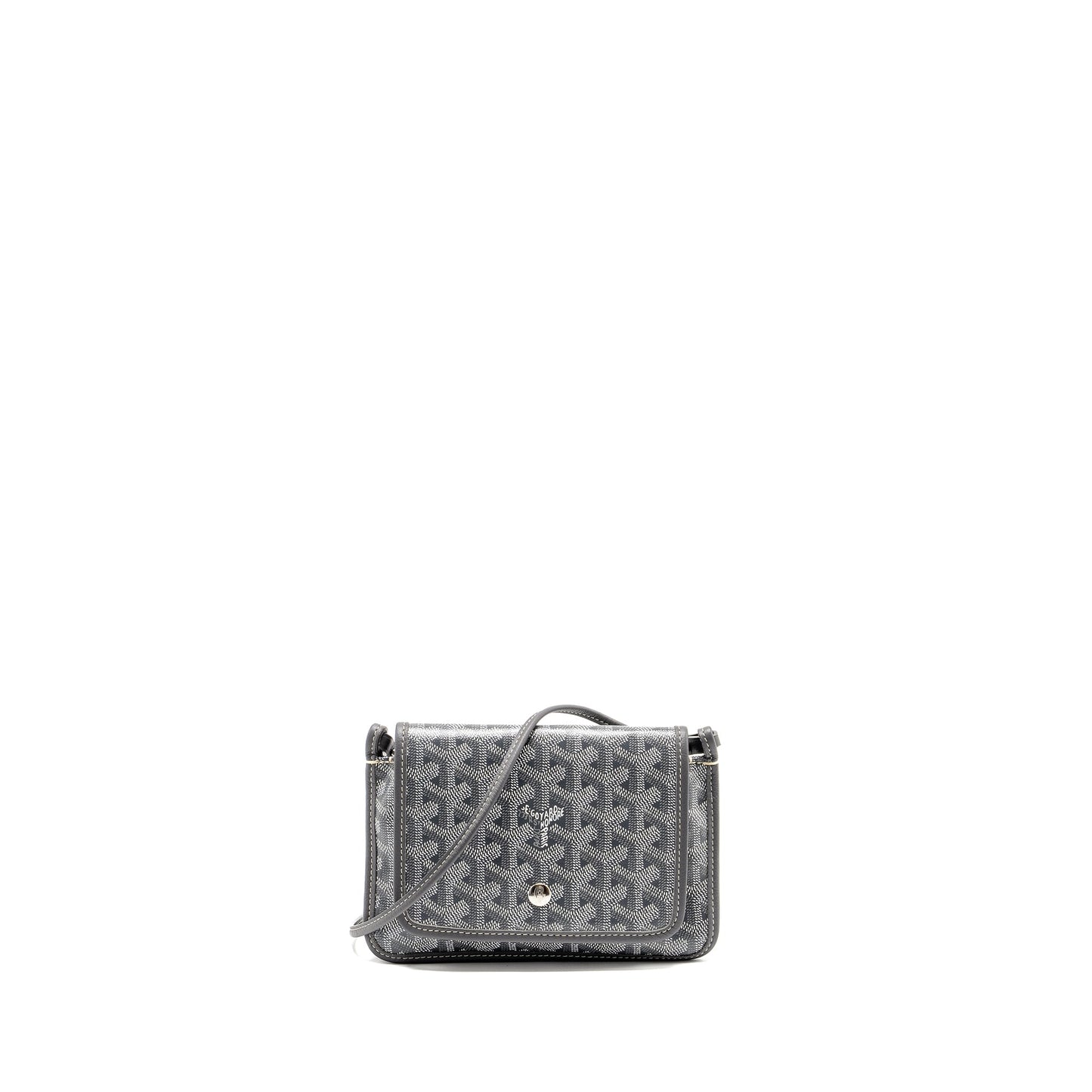 Goyard Plumet Pochette Pocket Wallet Goyardline Canvas Grey SHW