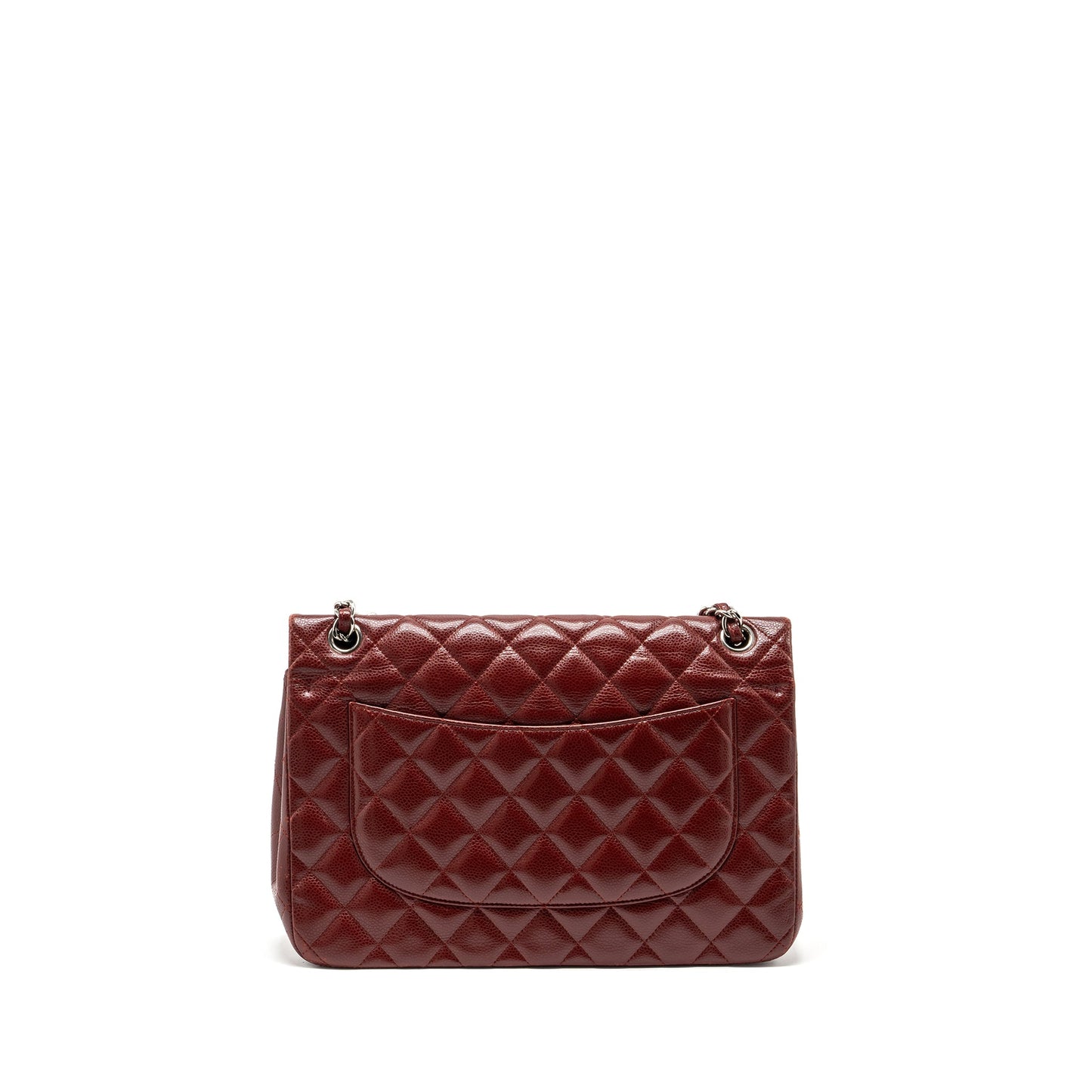 Chanel Classic Jumbo Double flap bag caviar dark red SHW