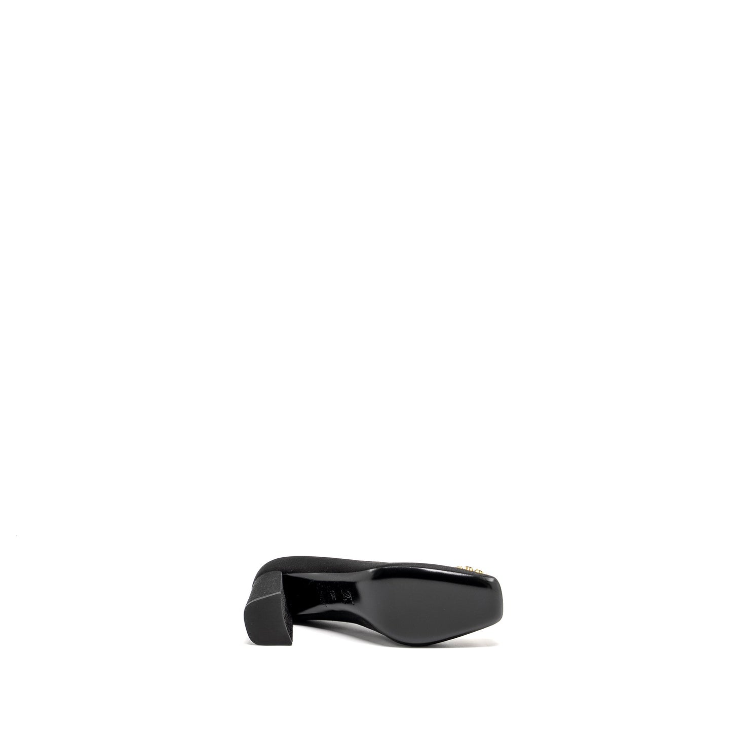 Louis Vuitton Size 36.5 Madeleine Heels Stain Black