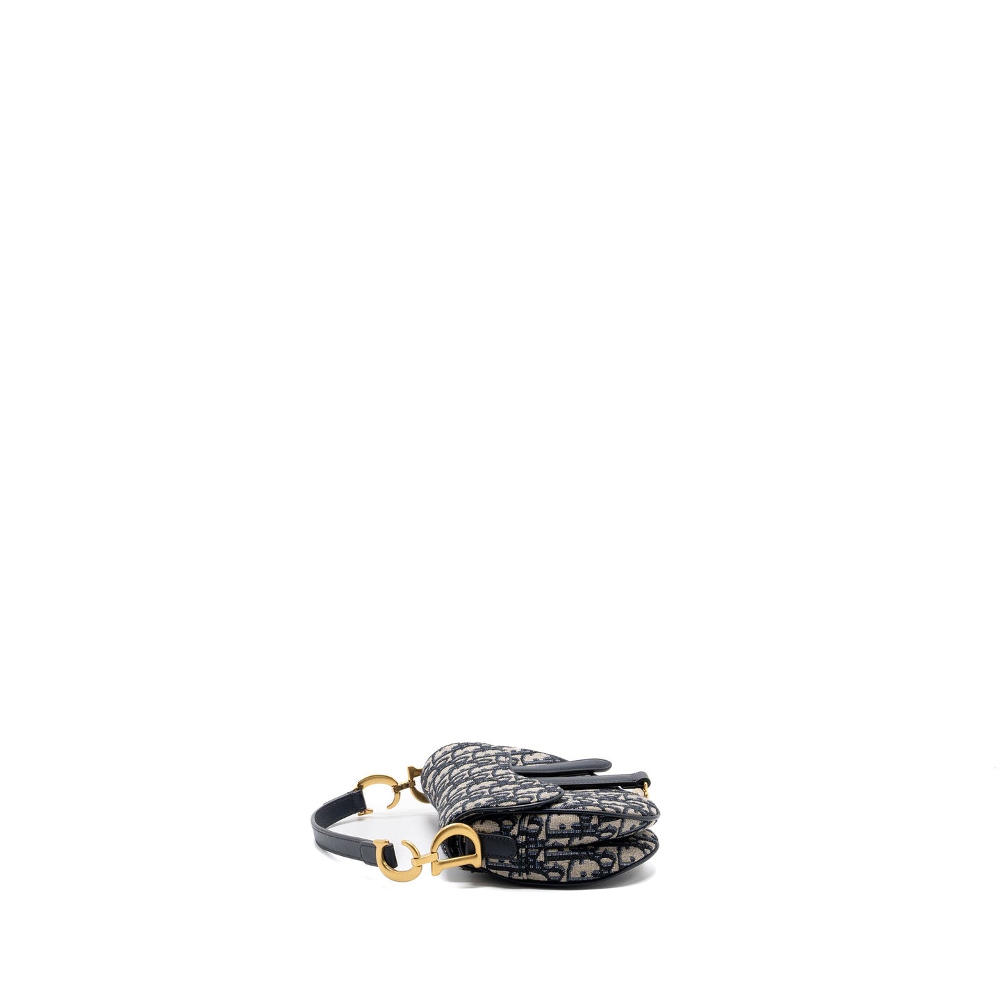 Luxury Dior Mini Saddle Bag Blue Oblique Jacquard GHW