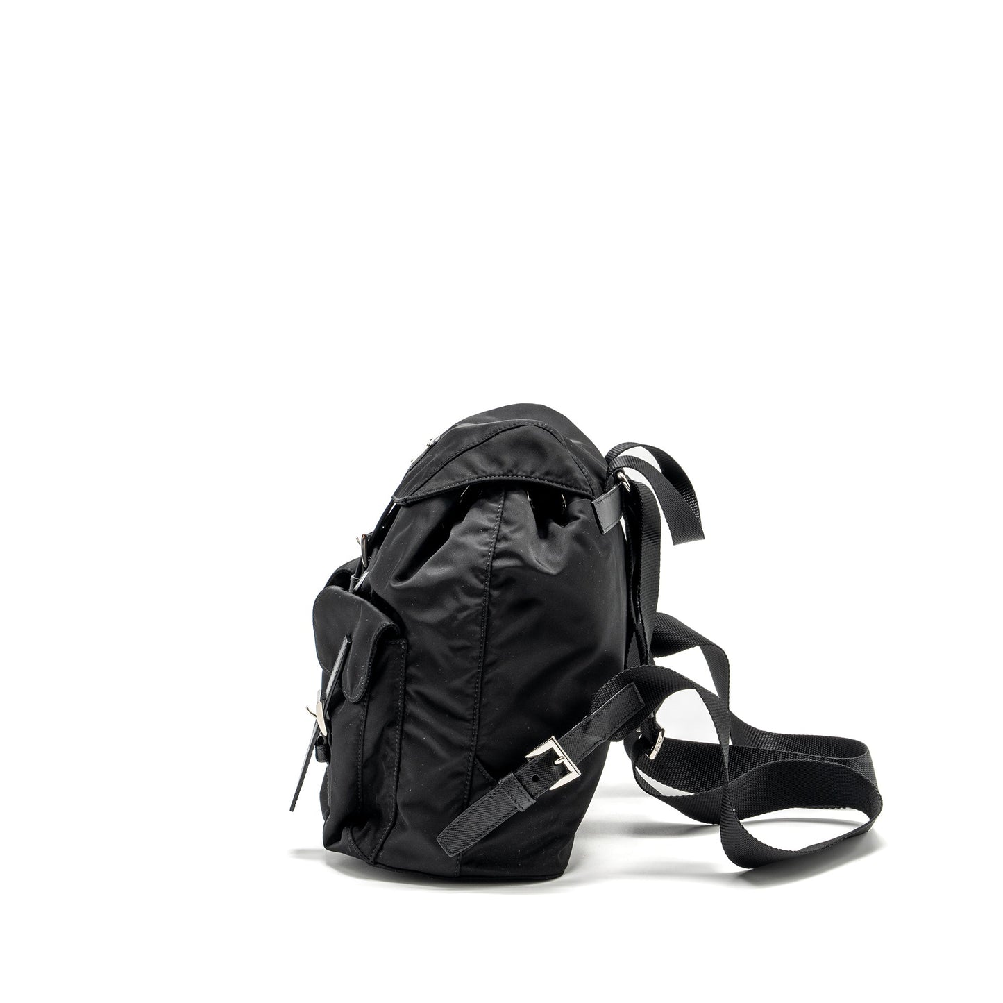 PRADA Small Re-Nylon Backpack Black SHW