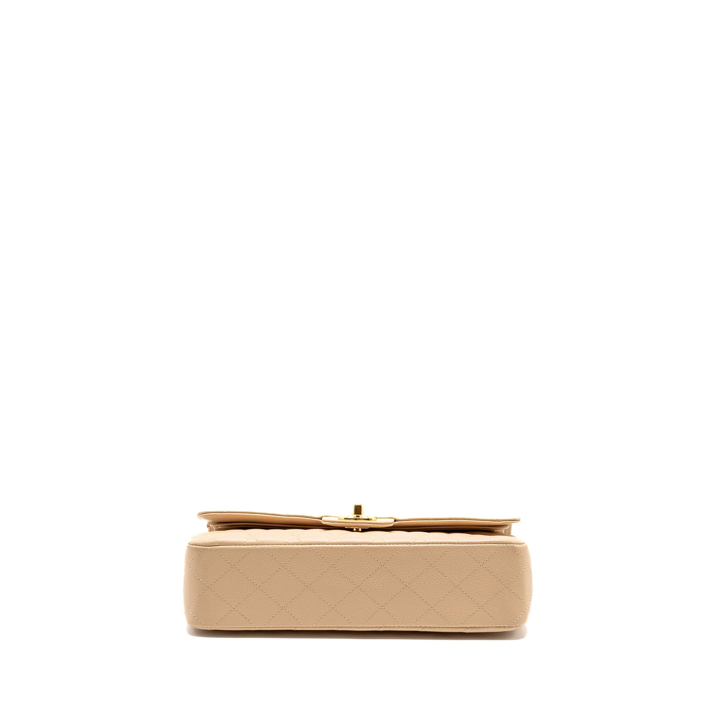 Chanel Medium Classic Double Flap Bag Caviar Beige GHW