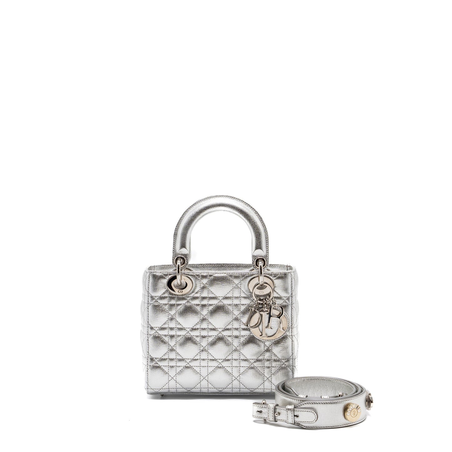 Luxury Dior My ABC Luxury Dior Small Lady Luxury Dior Bag Calfskin Silver SHW