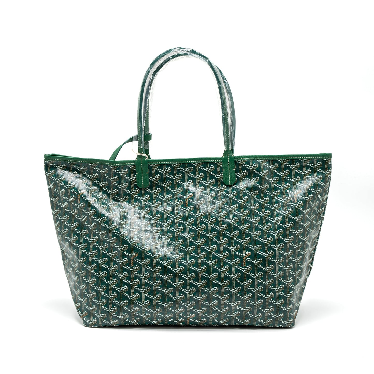 Goyard Saint Louis PM Tote Bag Goyardine Canvas Green SHW