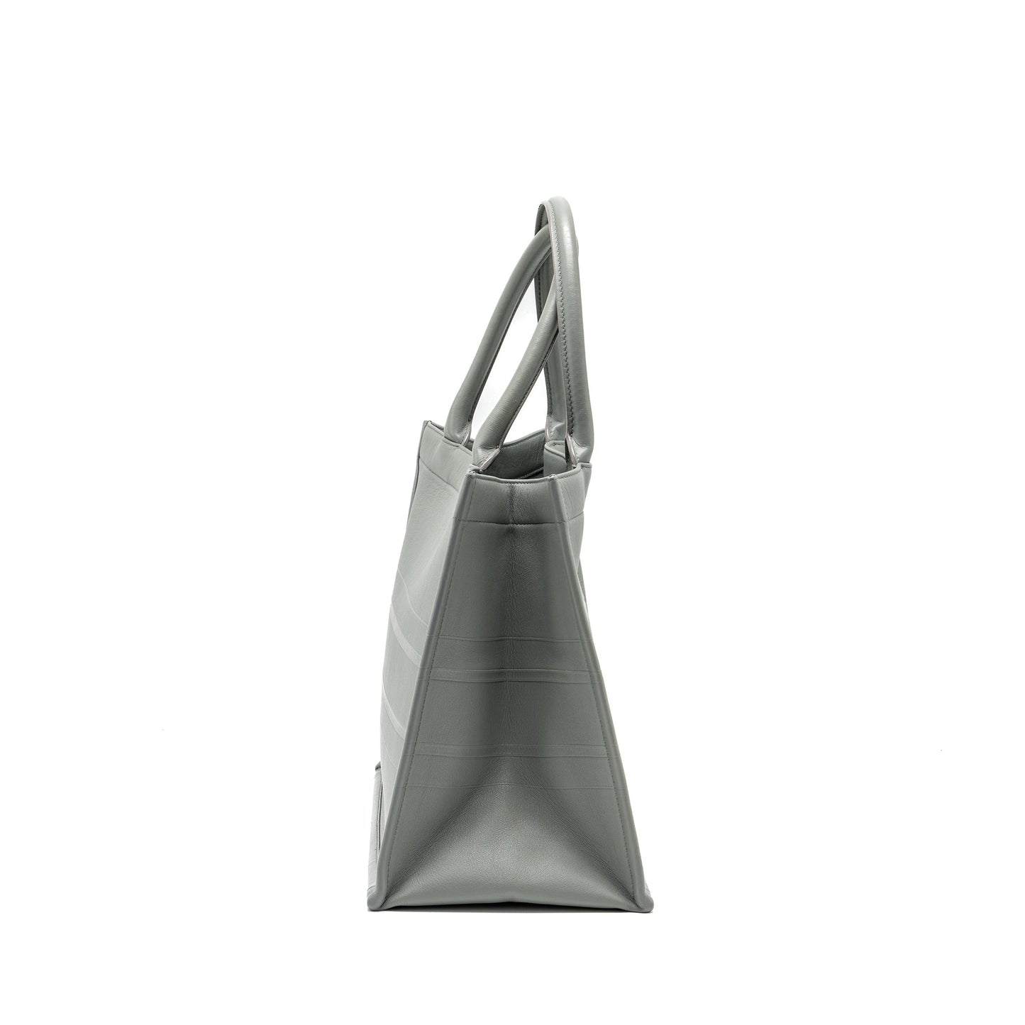 Luxury Dior Medium Booktote Calfskin Grey