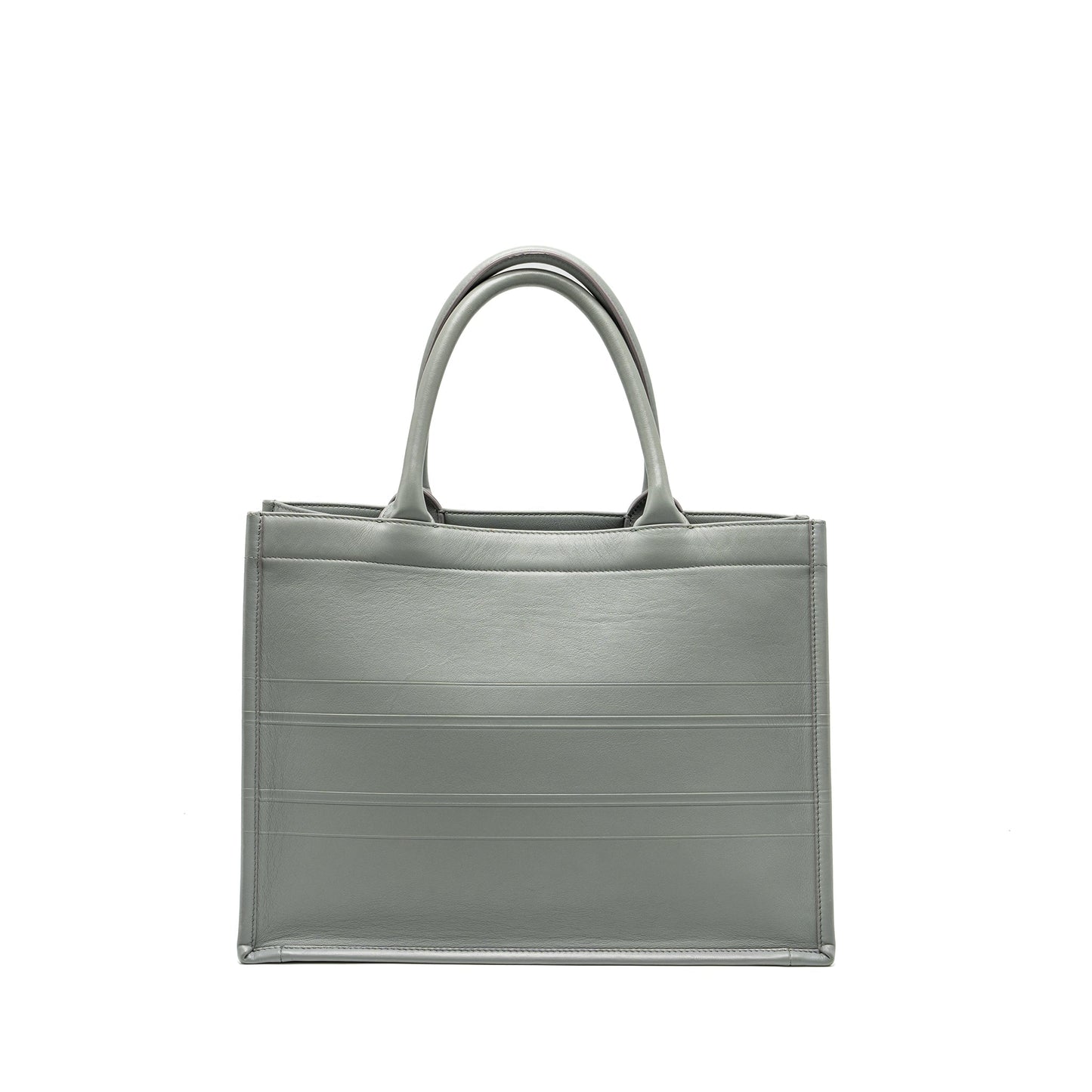 Luxury Dior Medium Booktote Calfskin Grey