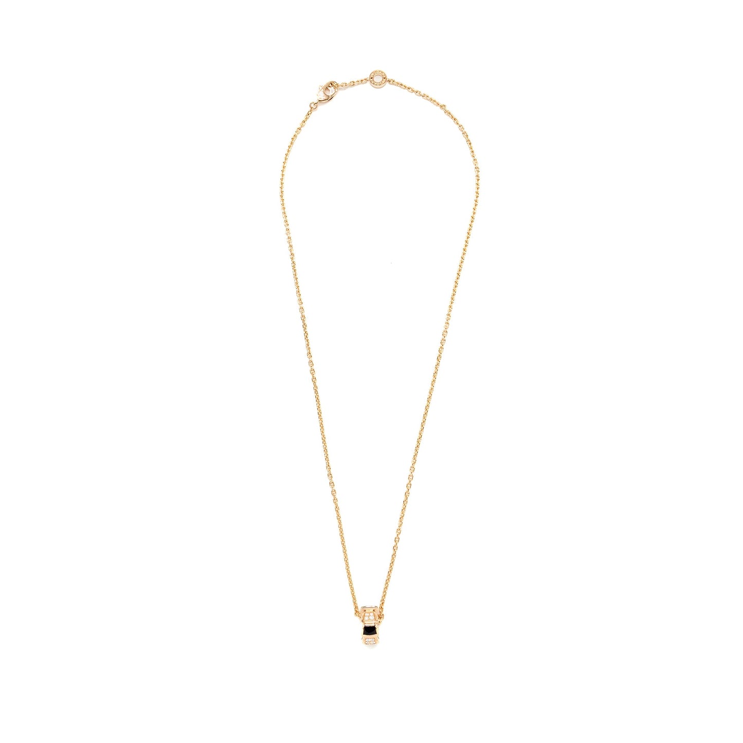 Bvlgari Serpenti Viper Necklace Rose Gold/Onyx/Diamonds