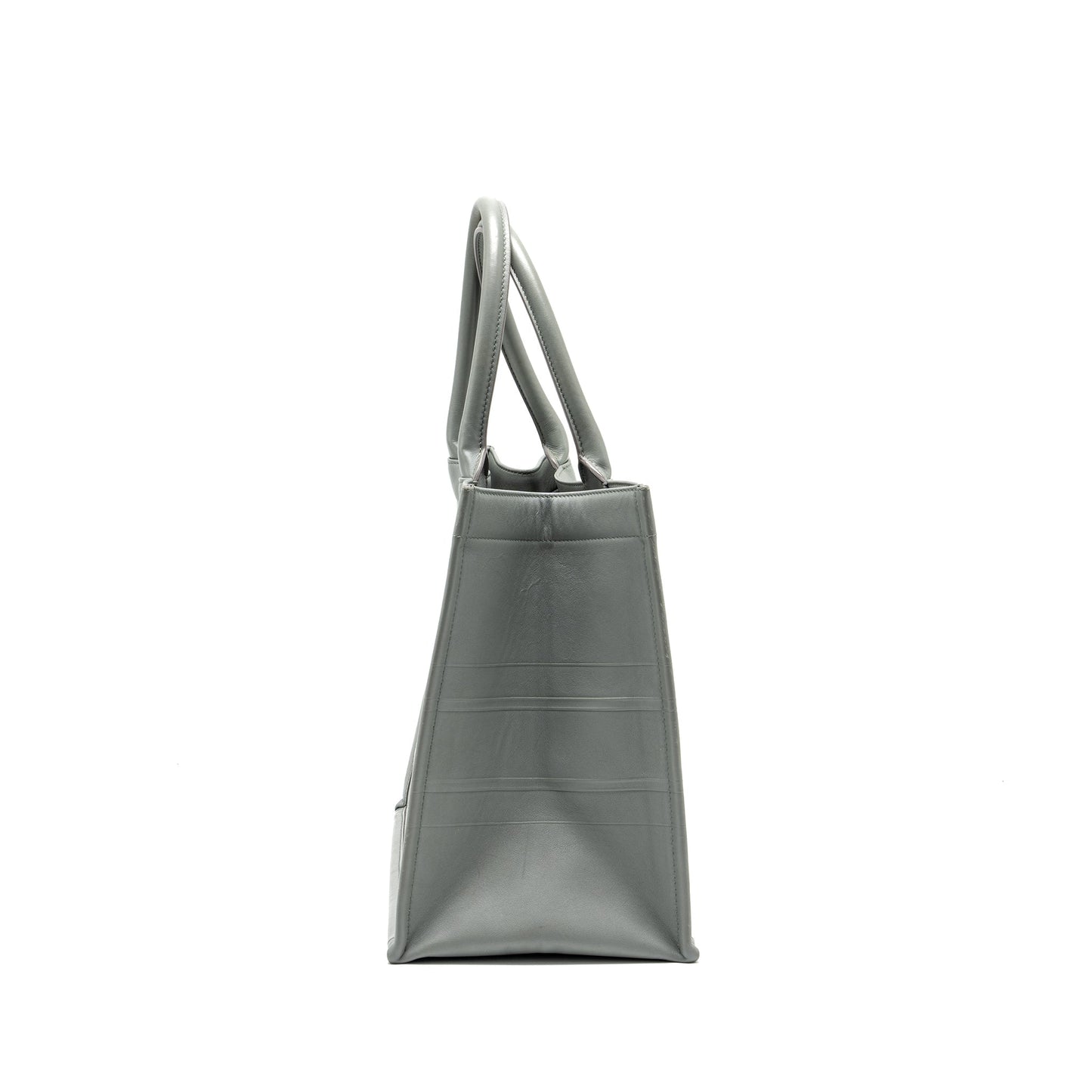 Luxury Dior Medium Booktote Calfskin Grey