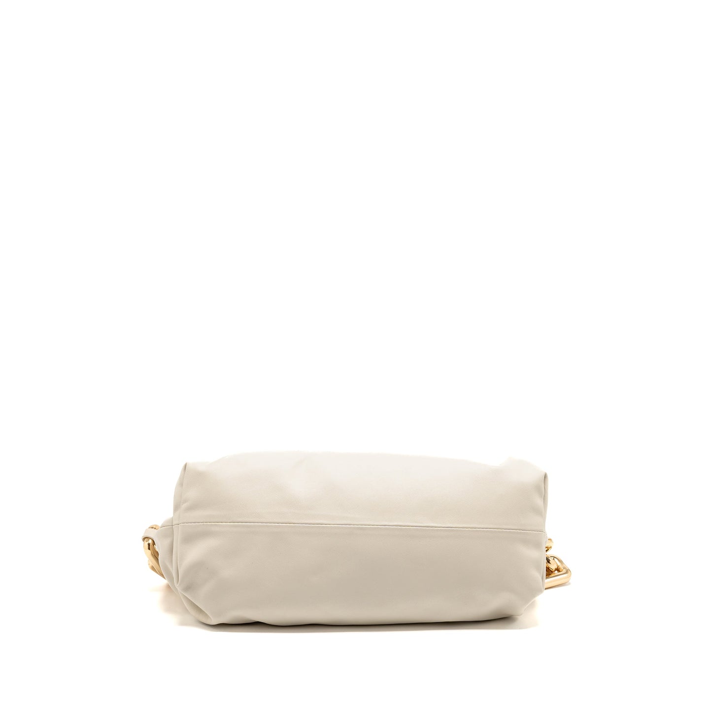 Bottega Veneta Chain Pouch Bag Calfskin White GHW
