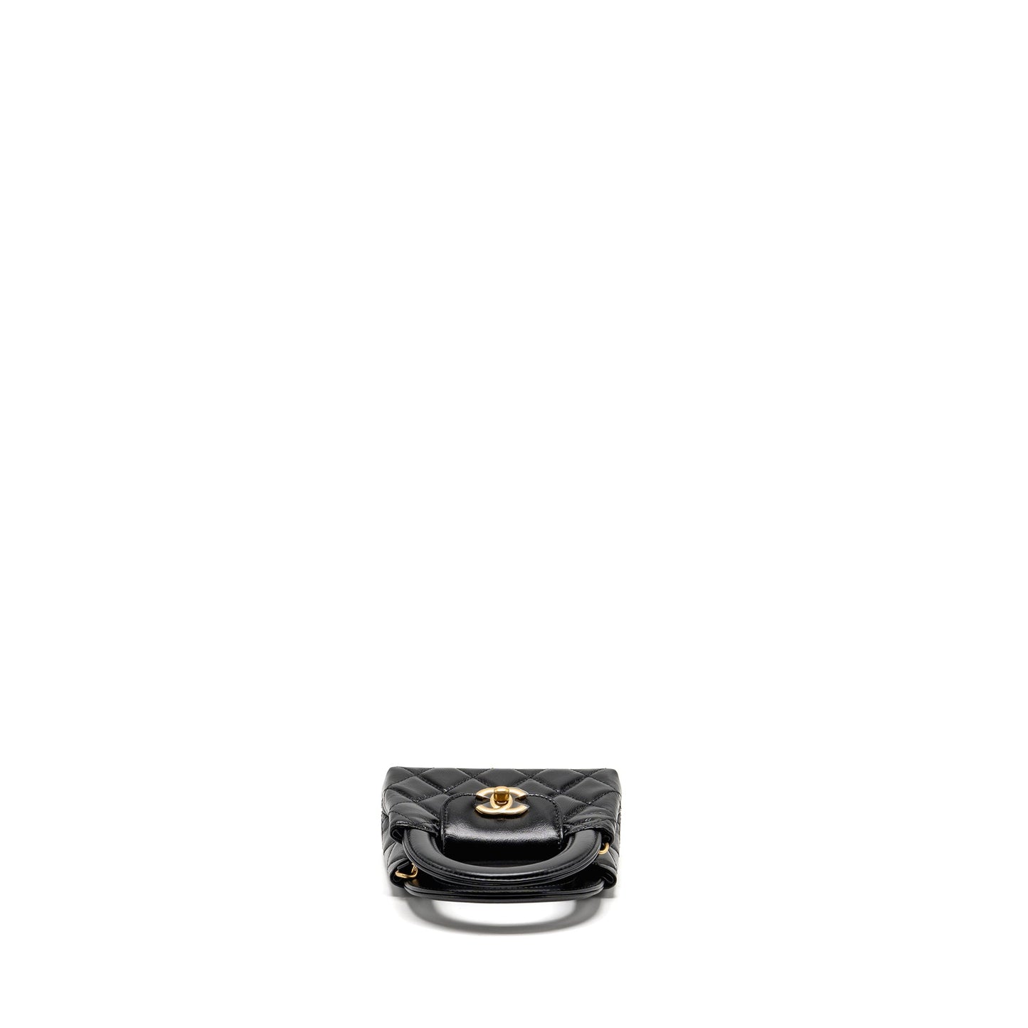 Chanel 24p Mini Nano Kelly Shopper Calfskin Black GHW (Microchip)