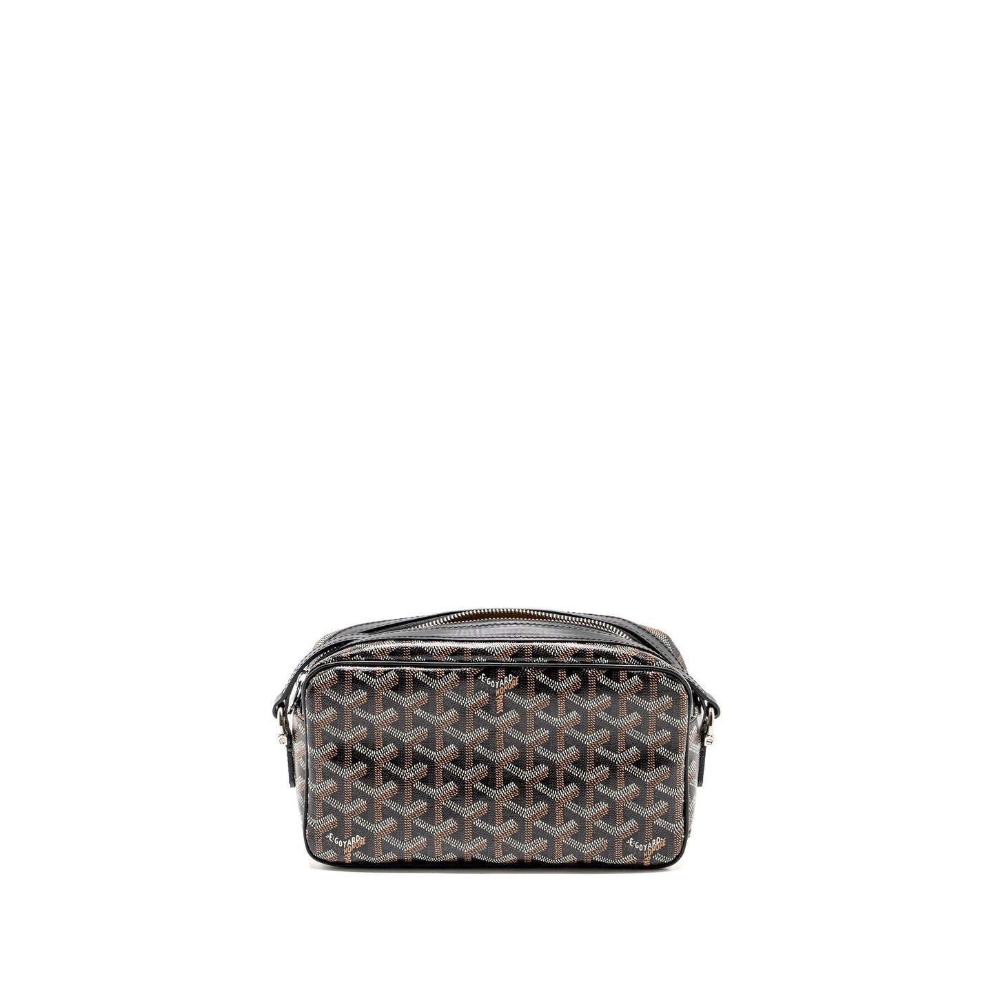 Goyard Cap Vert PM Crossbody Bag Goyardine Canvas/Leather Black SHW